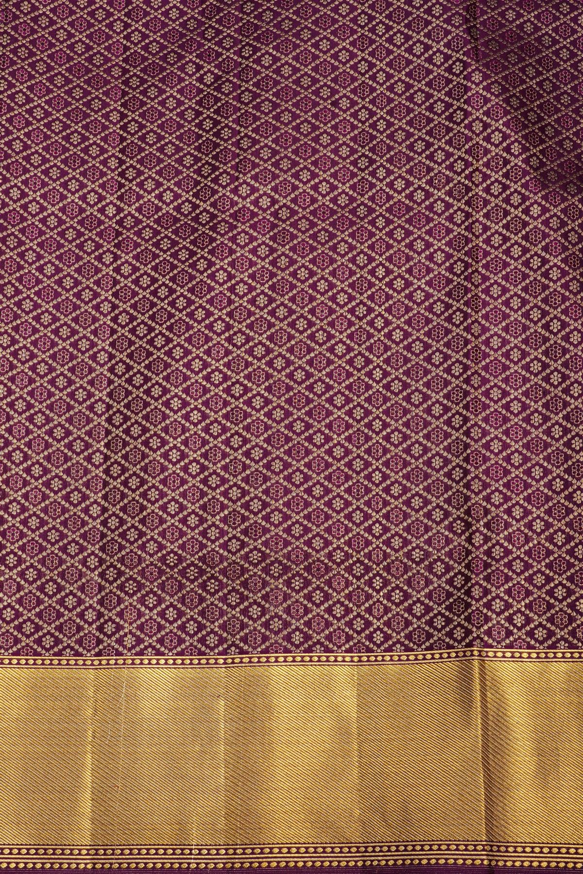 Kancheepuram Silk Orange Saree