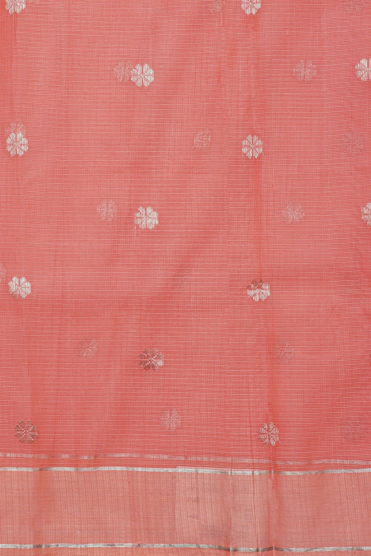 Zari Kota Cotton Peach Saree