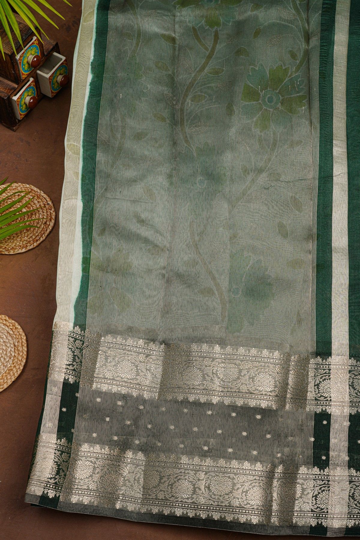 Fancy Matka Silk Off White Saree