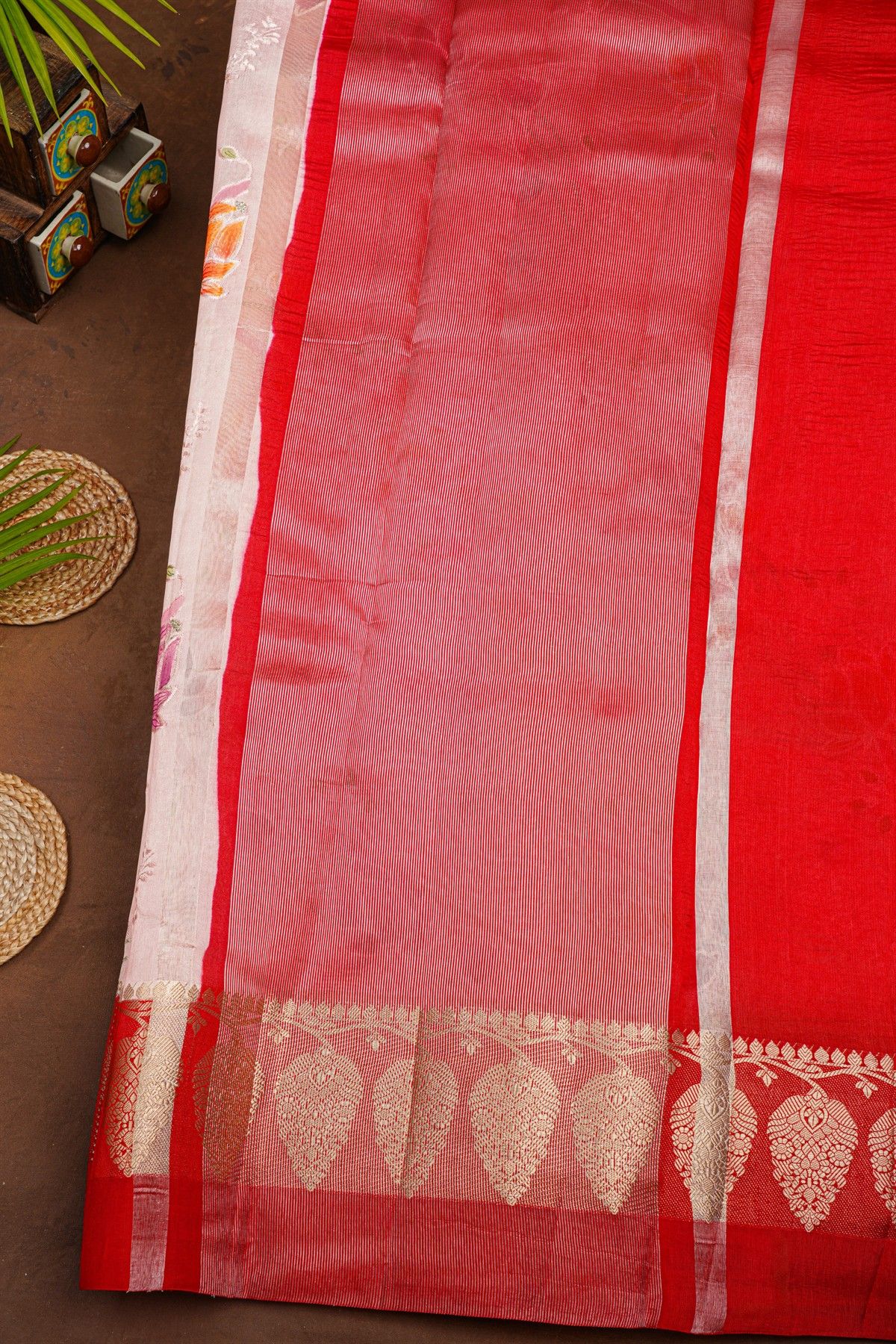 Fancy Matka Silk Baby Pink Saree