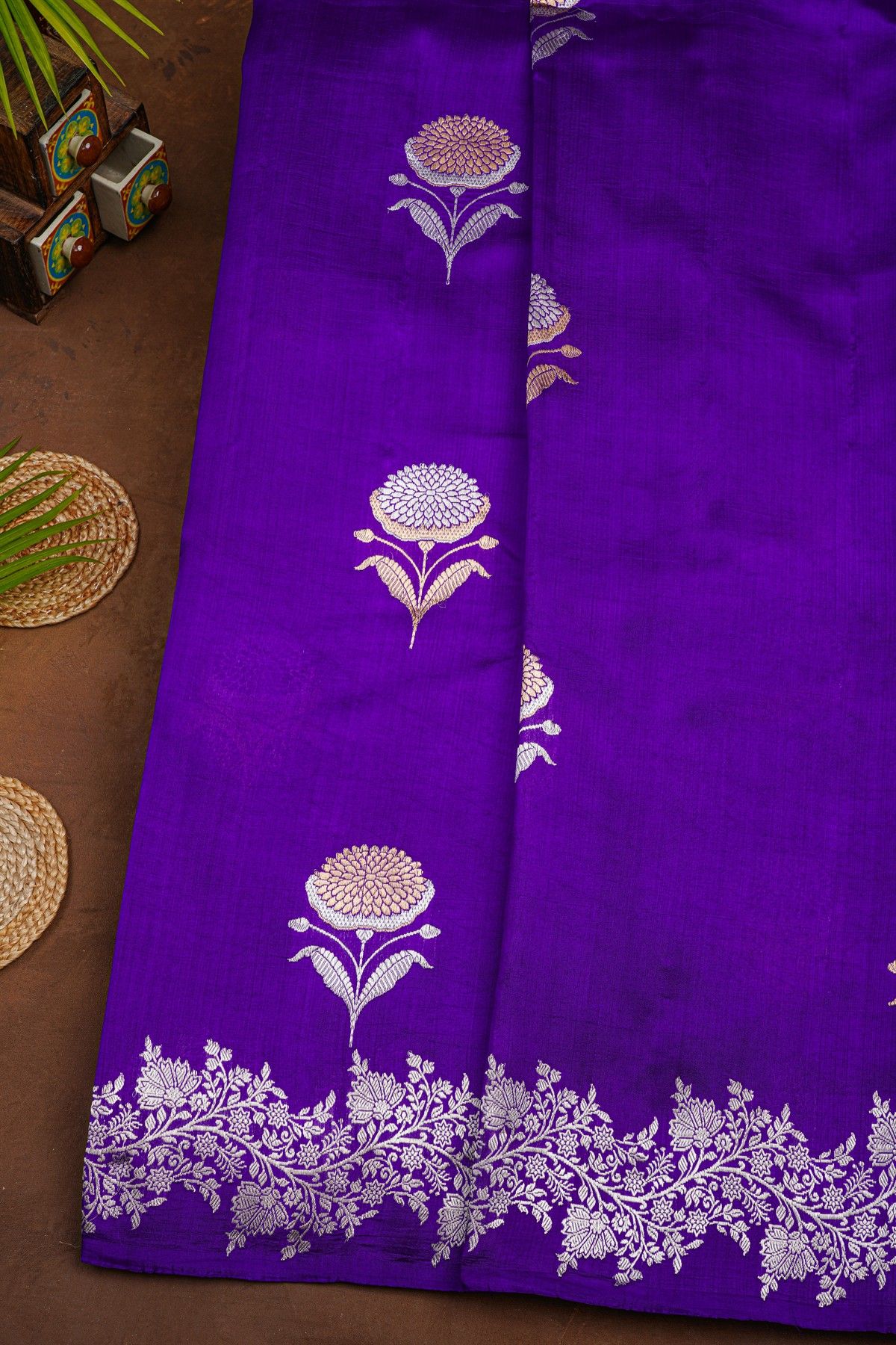 Fancy Matka Silk Royal Blue Saree