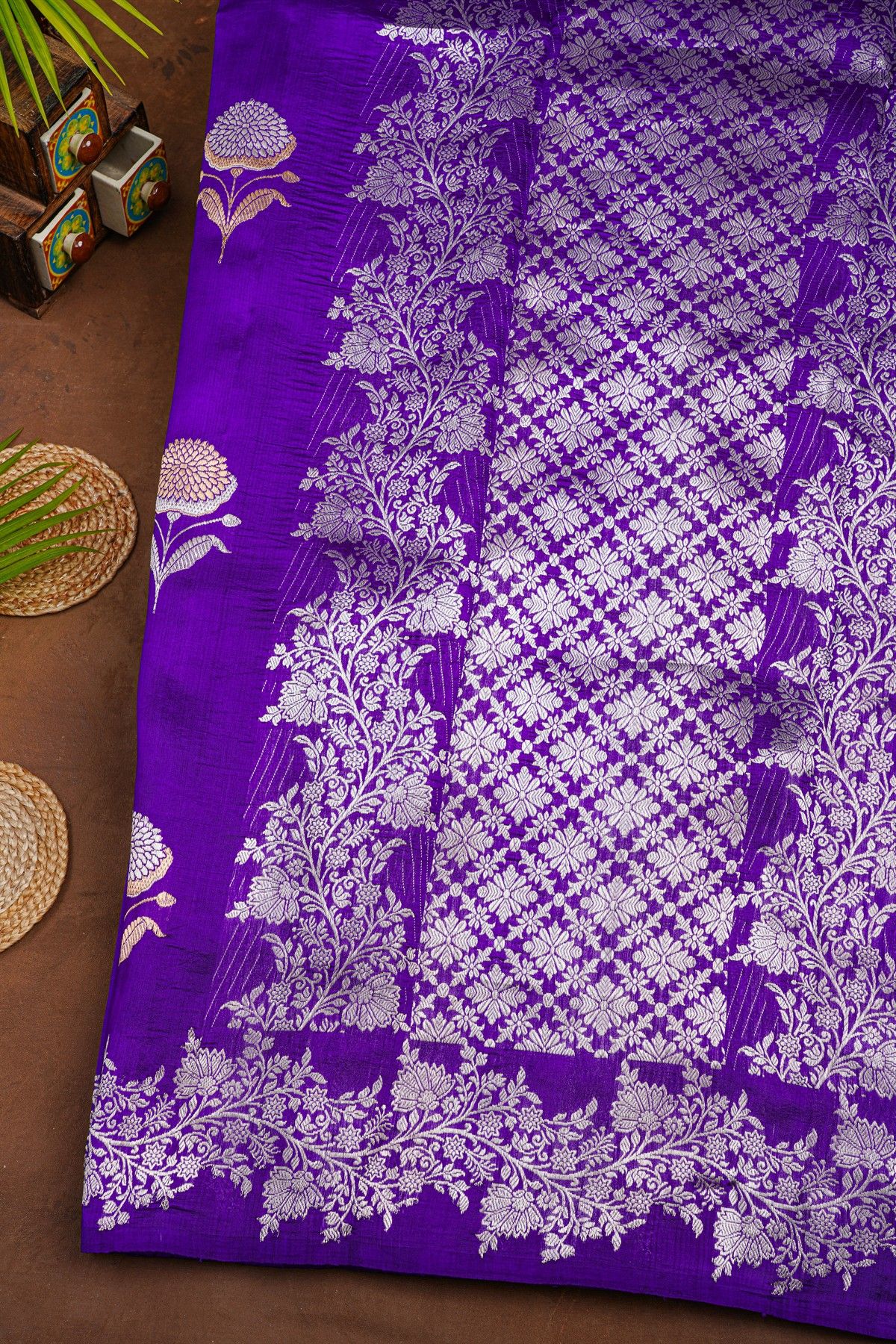 Fancy Matka Silk Royal Blue Saree