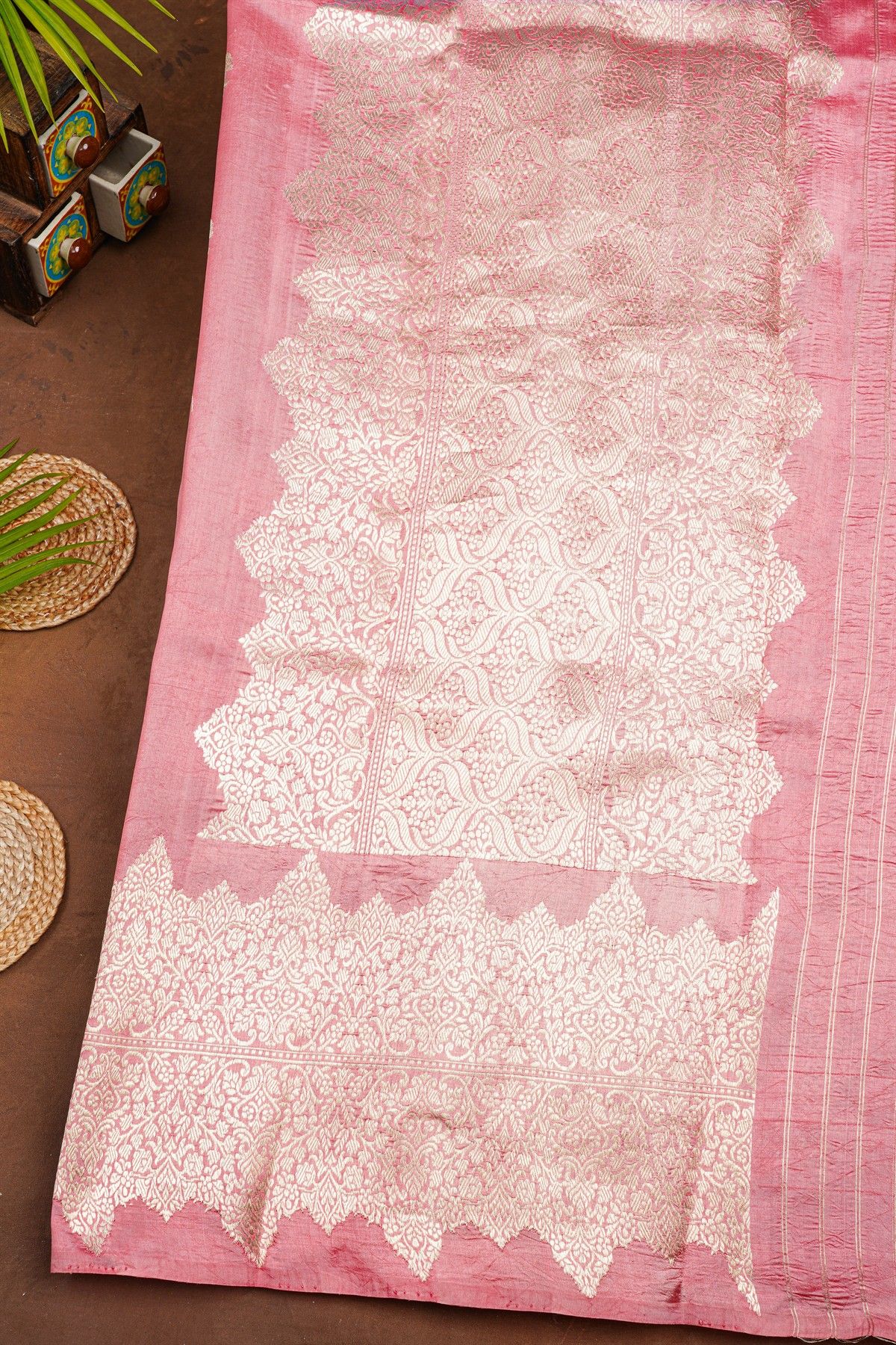 Fancy Matka Silk Pink Saree