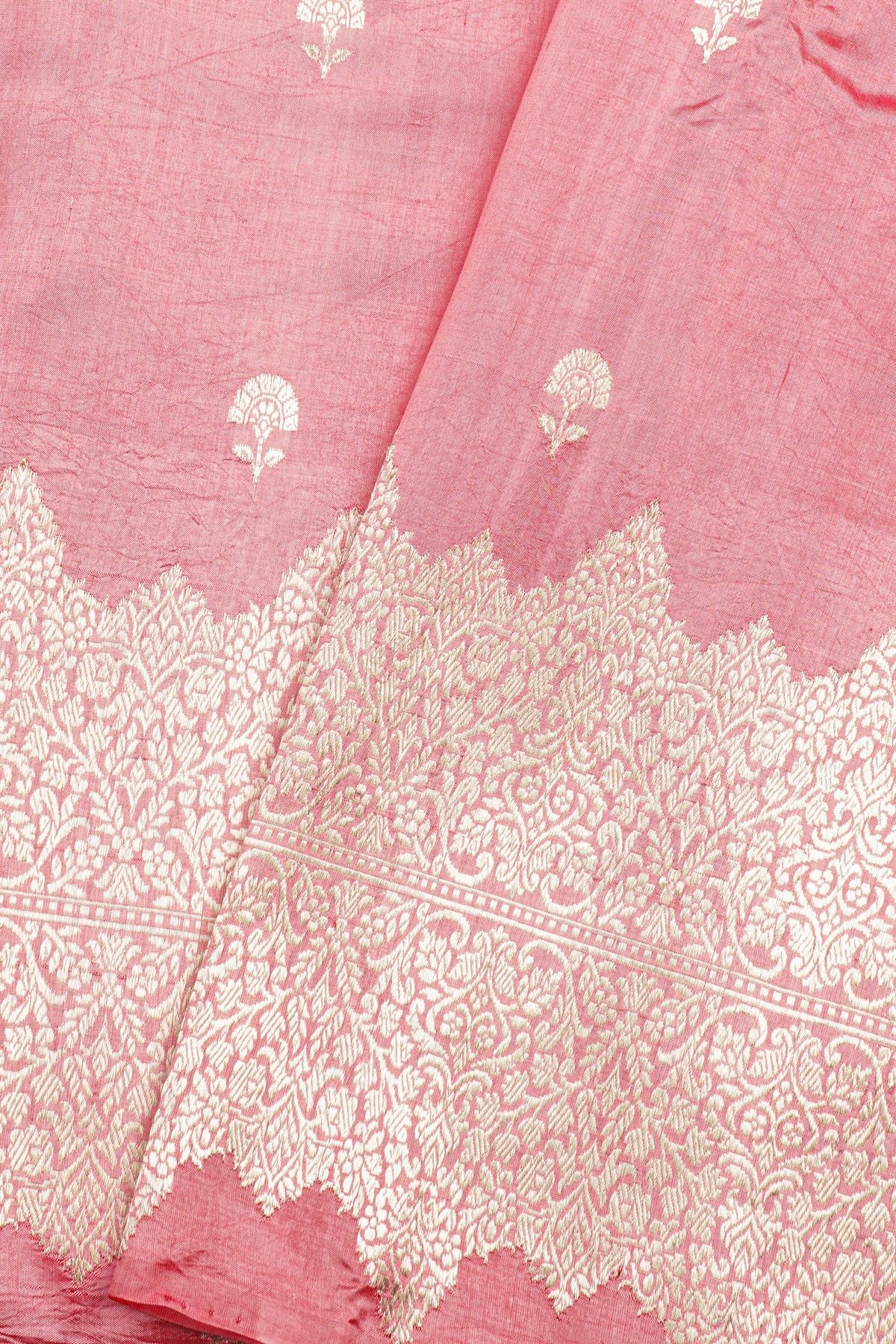 Fancy Matka Silk Pink Saree