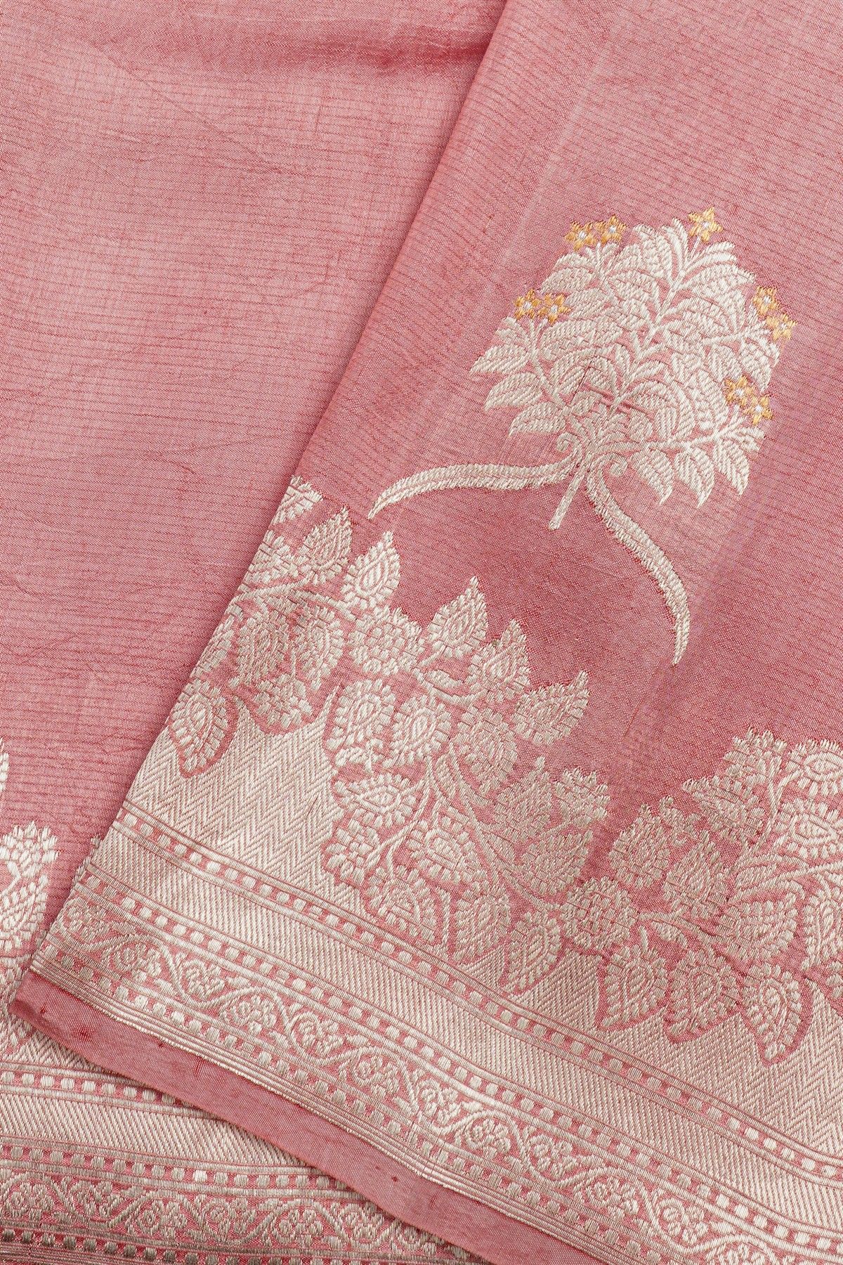 Fancy Matka Silk Pink Saree