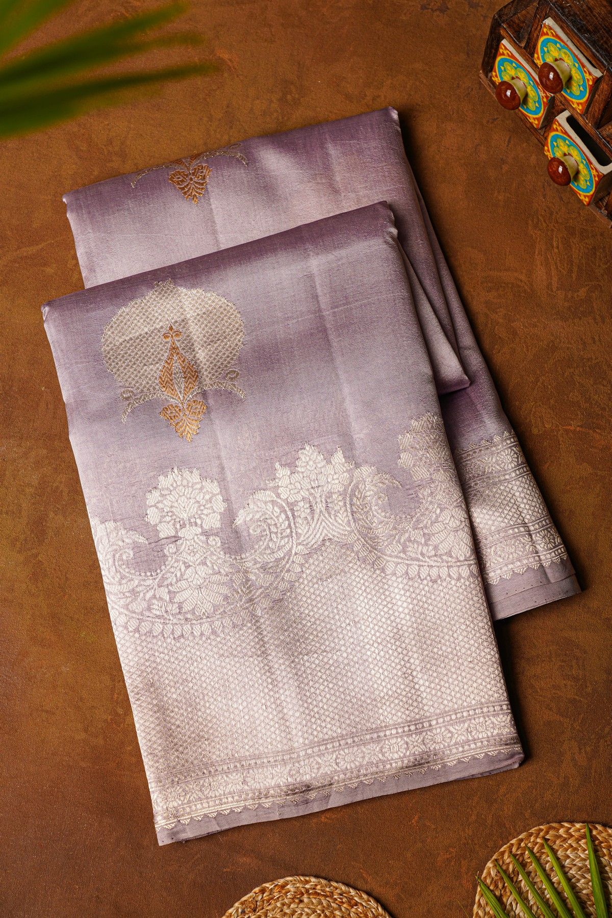 Fancy Matka Silk Lilac Saree