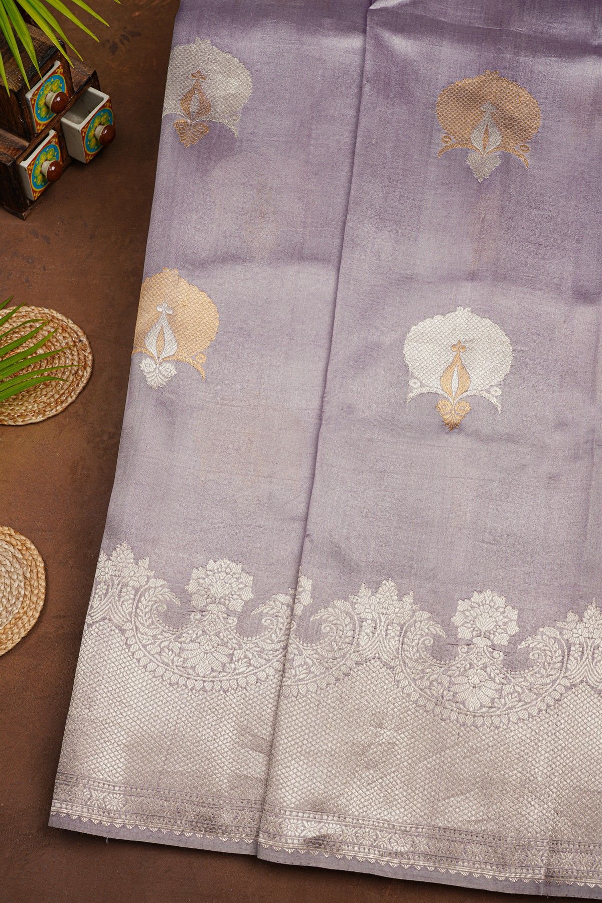Fancy Matka Silk Lilac Saree