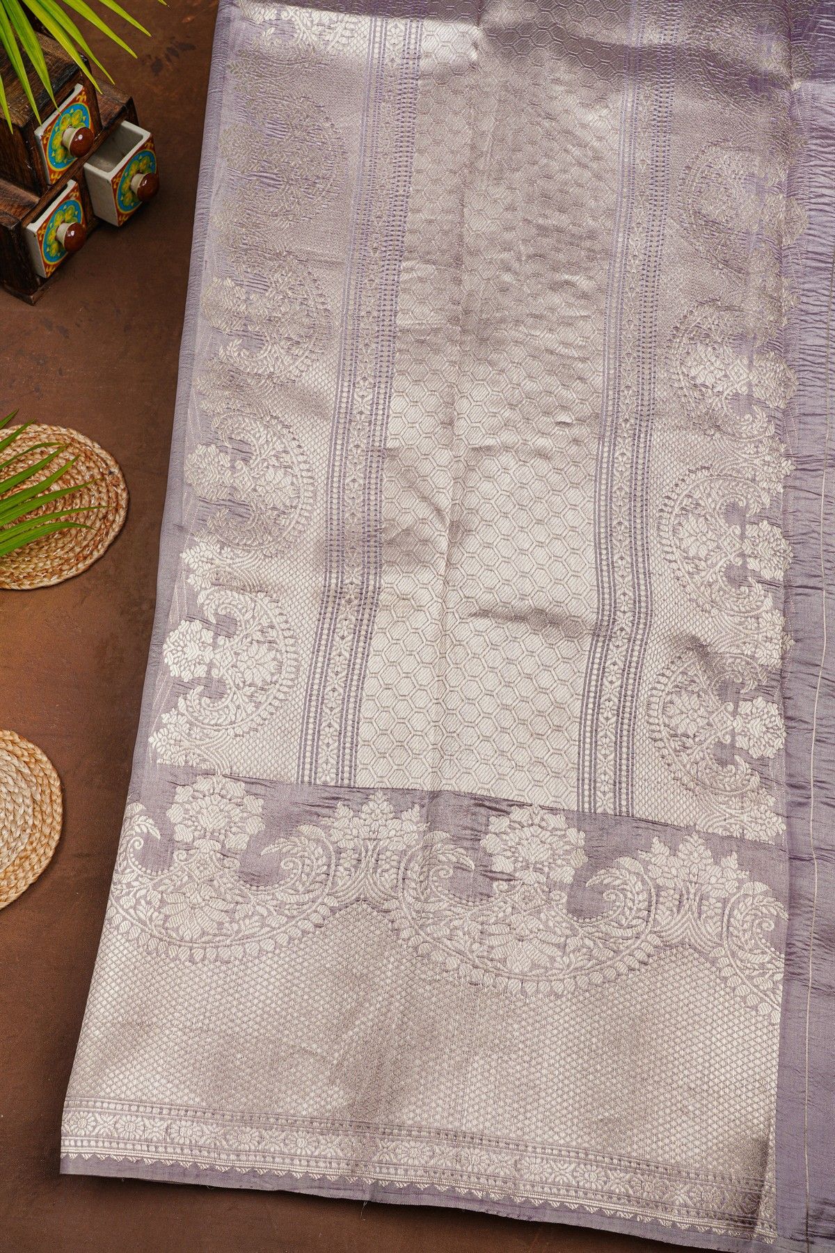 Fancy Matka Silk Lilac Saree
