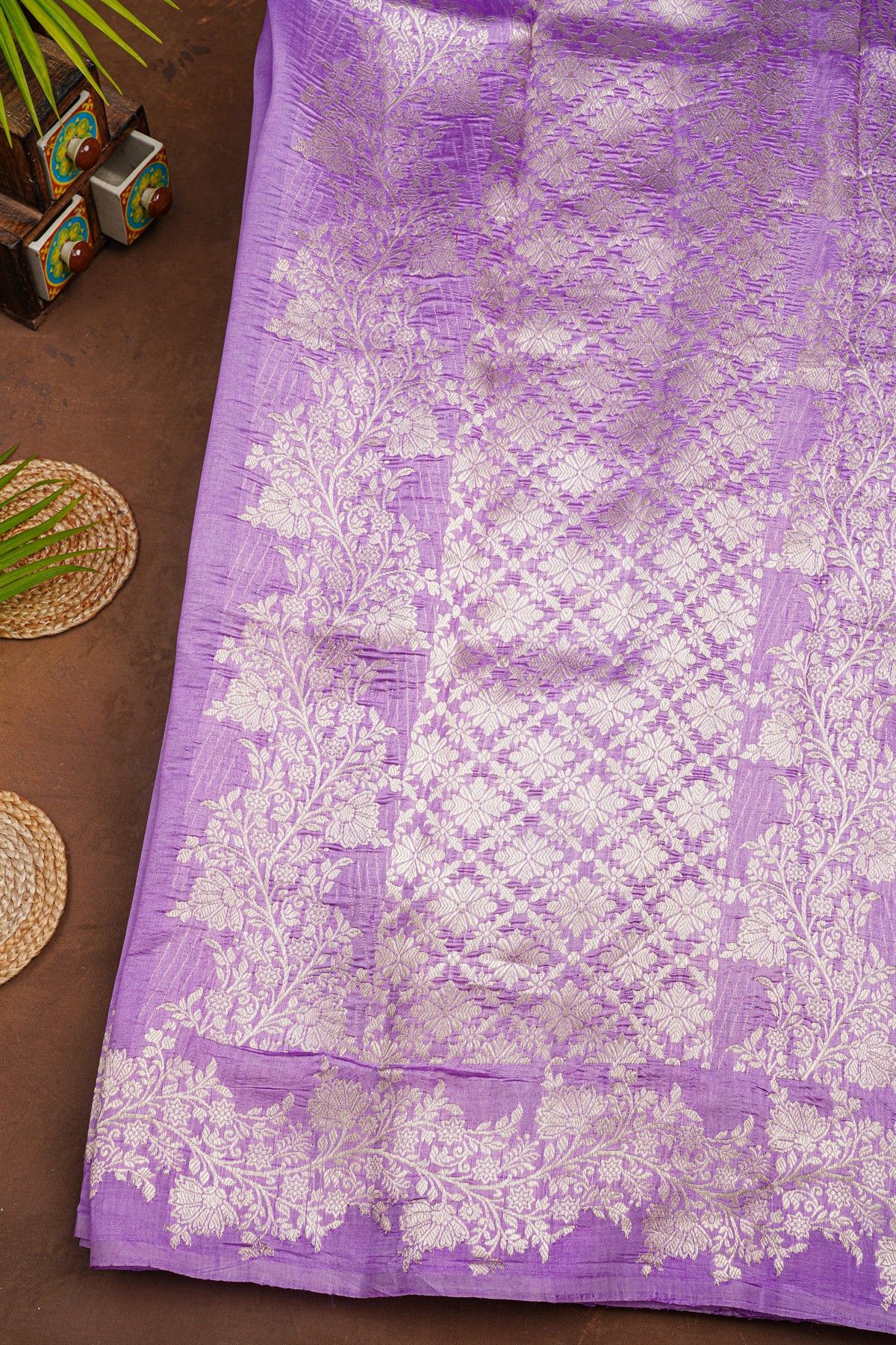 Fancy Matka Silk Lilac Saree
