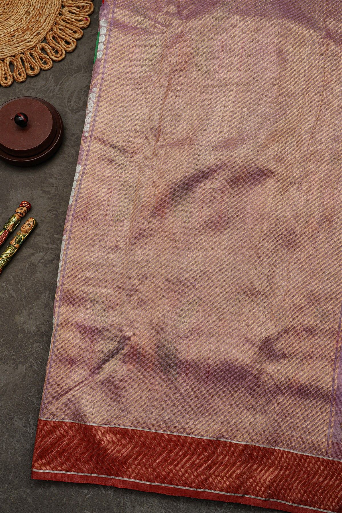 Zari Kota Cotton Lavender Tissue Saree