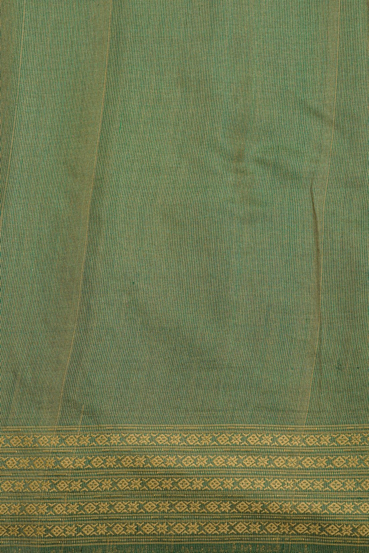 Designer Tussar Bottle Green Saree