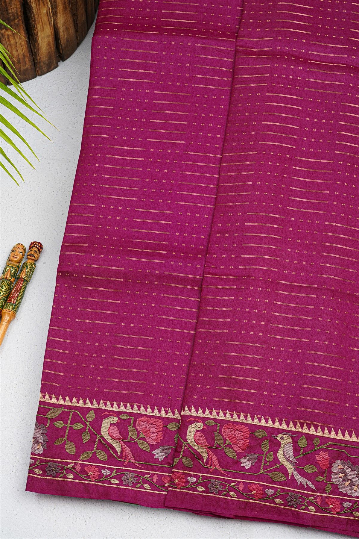 Designer Tussar Purple Saree
