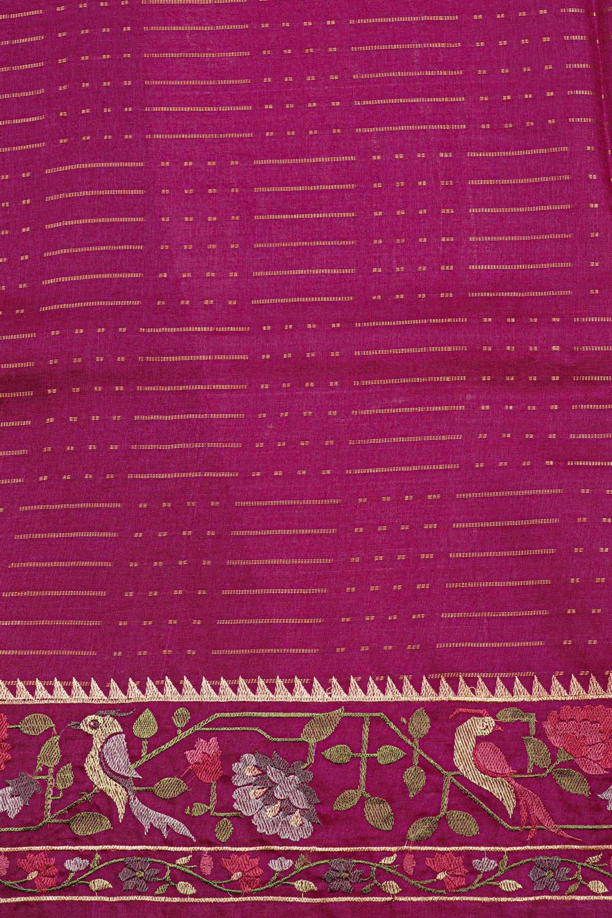 Designer Tussar Purple Saree