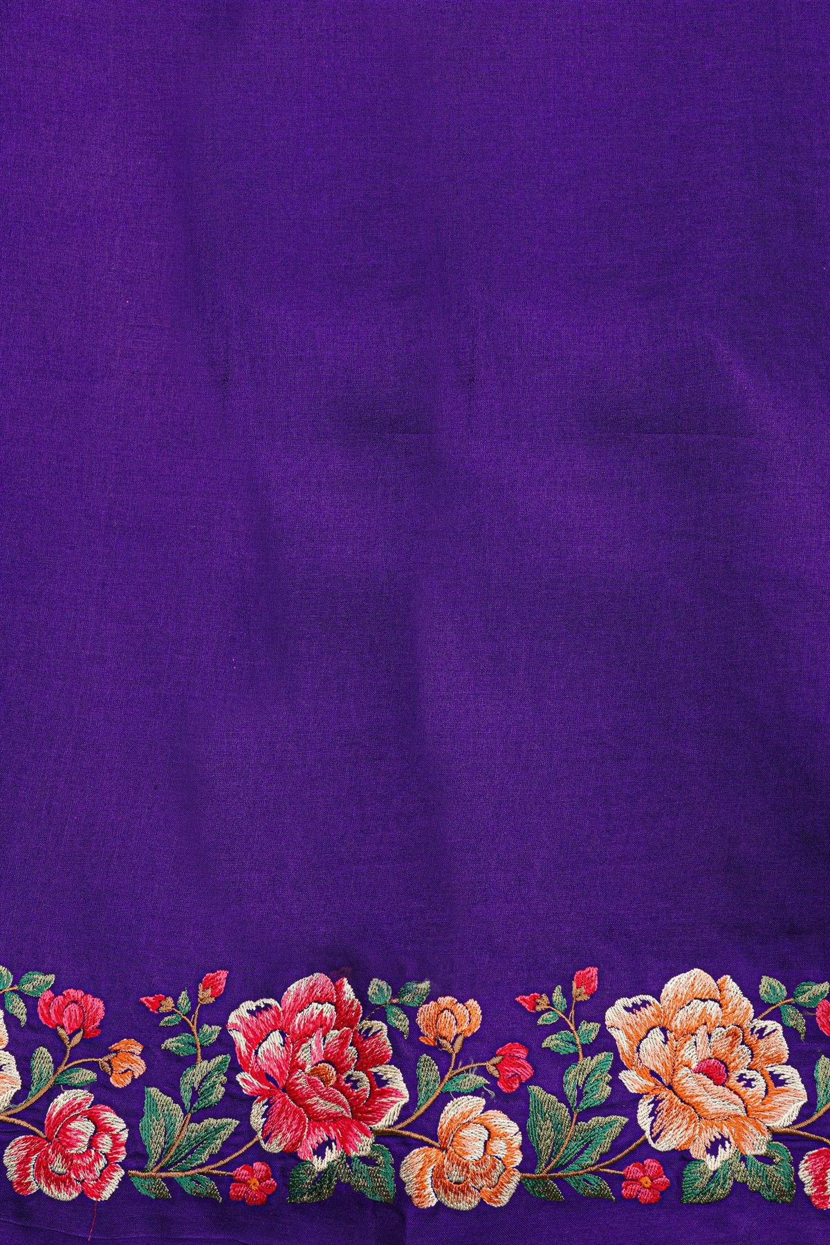 Designer Tussar Royal Blue Saree