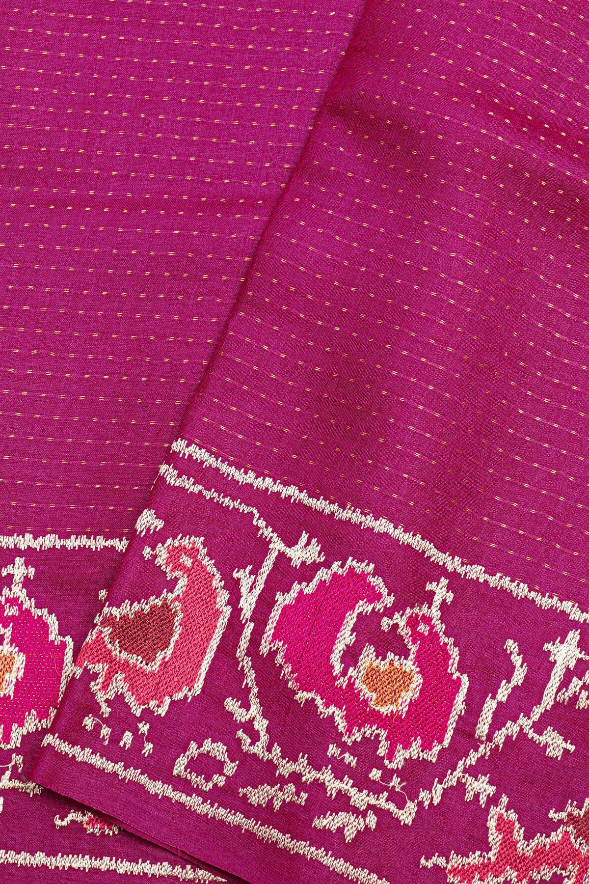 Designer Tussar Magenta Saree