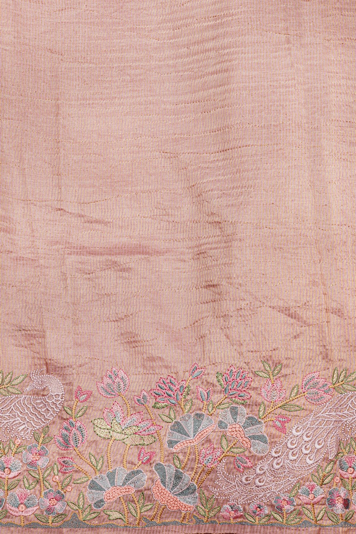 Designer Tussar Dual Colour Saree