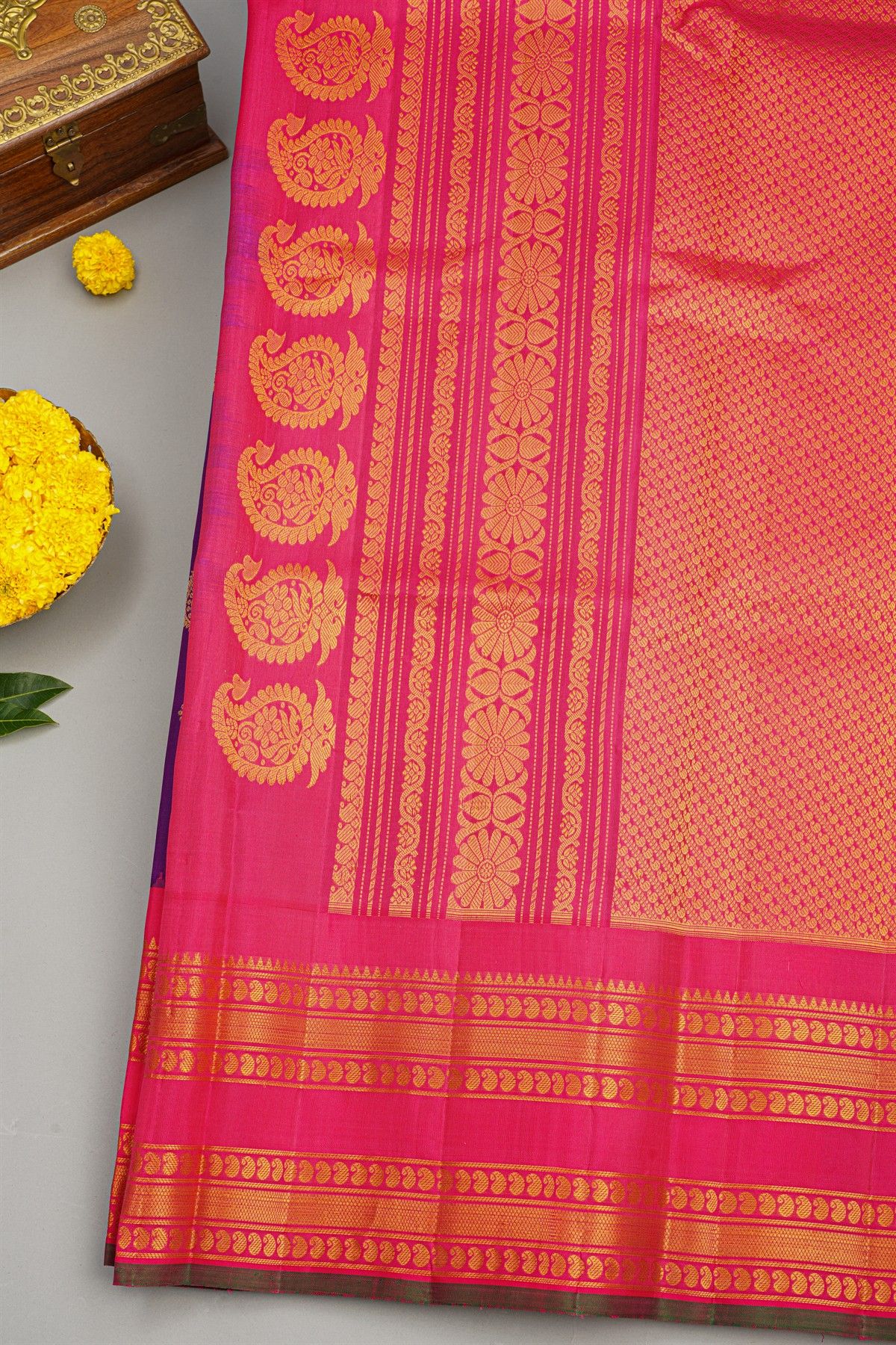 Gadwal Silk Purple Saree