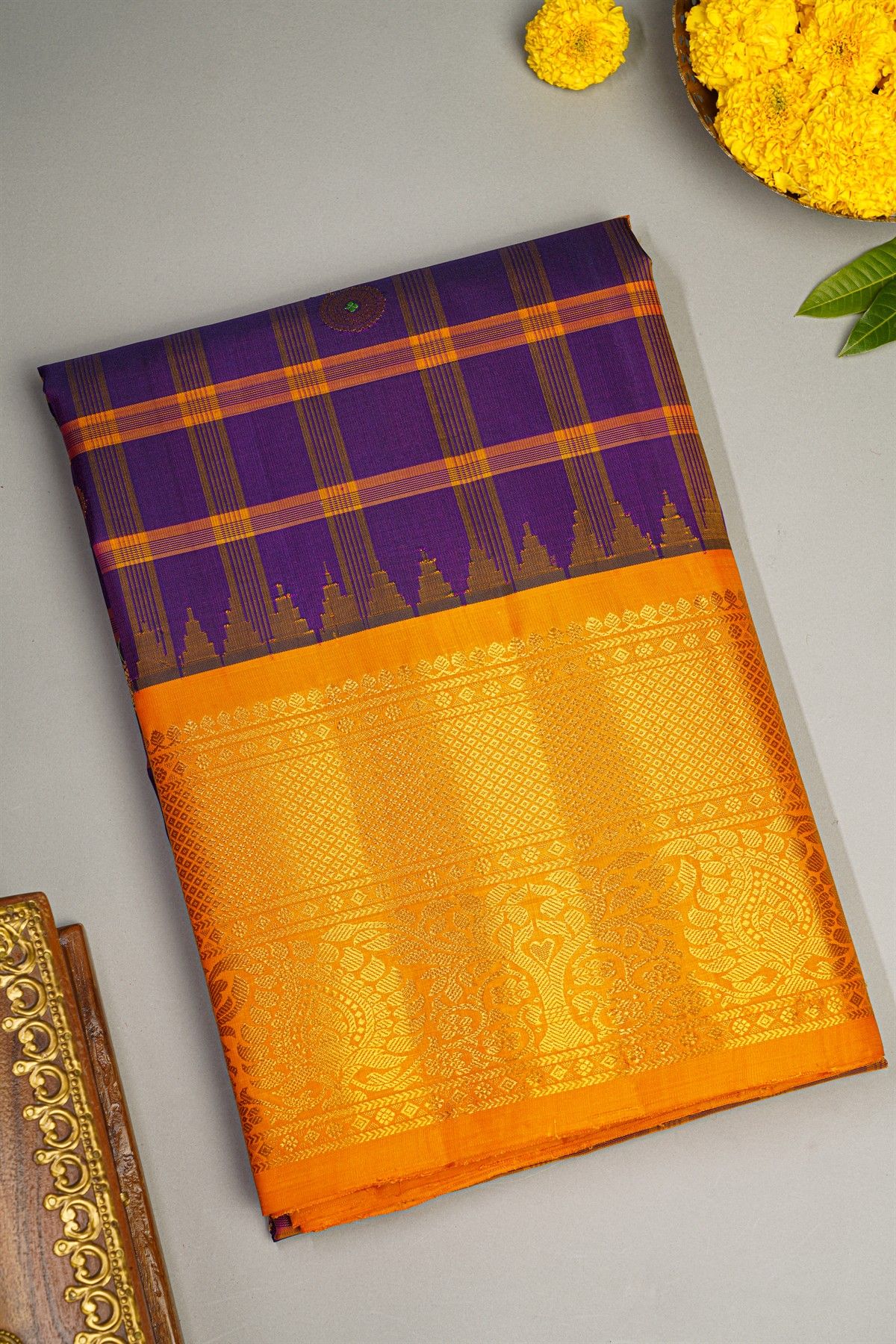 Gadwal Silk Purple Saree