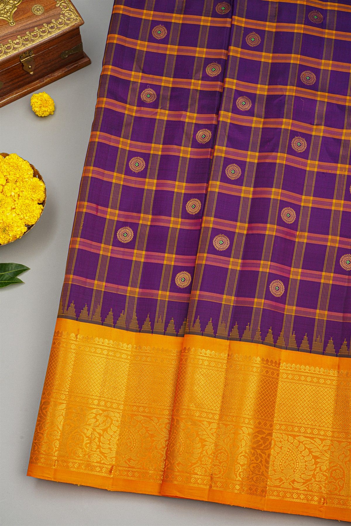 Gadwal Silk Purple Saree