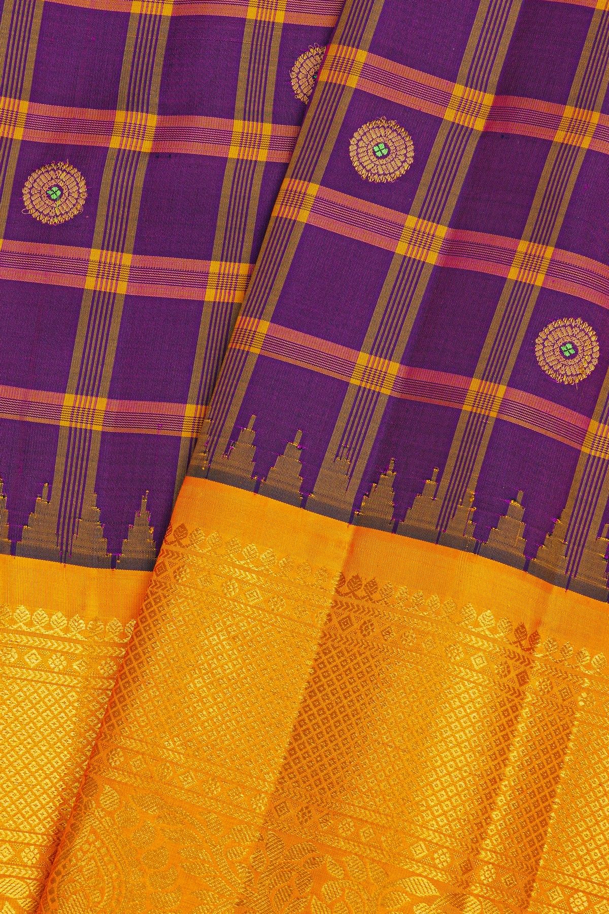 Gadwal Silk Purple Saree