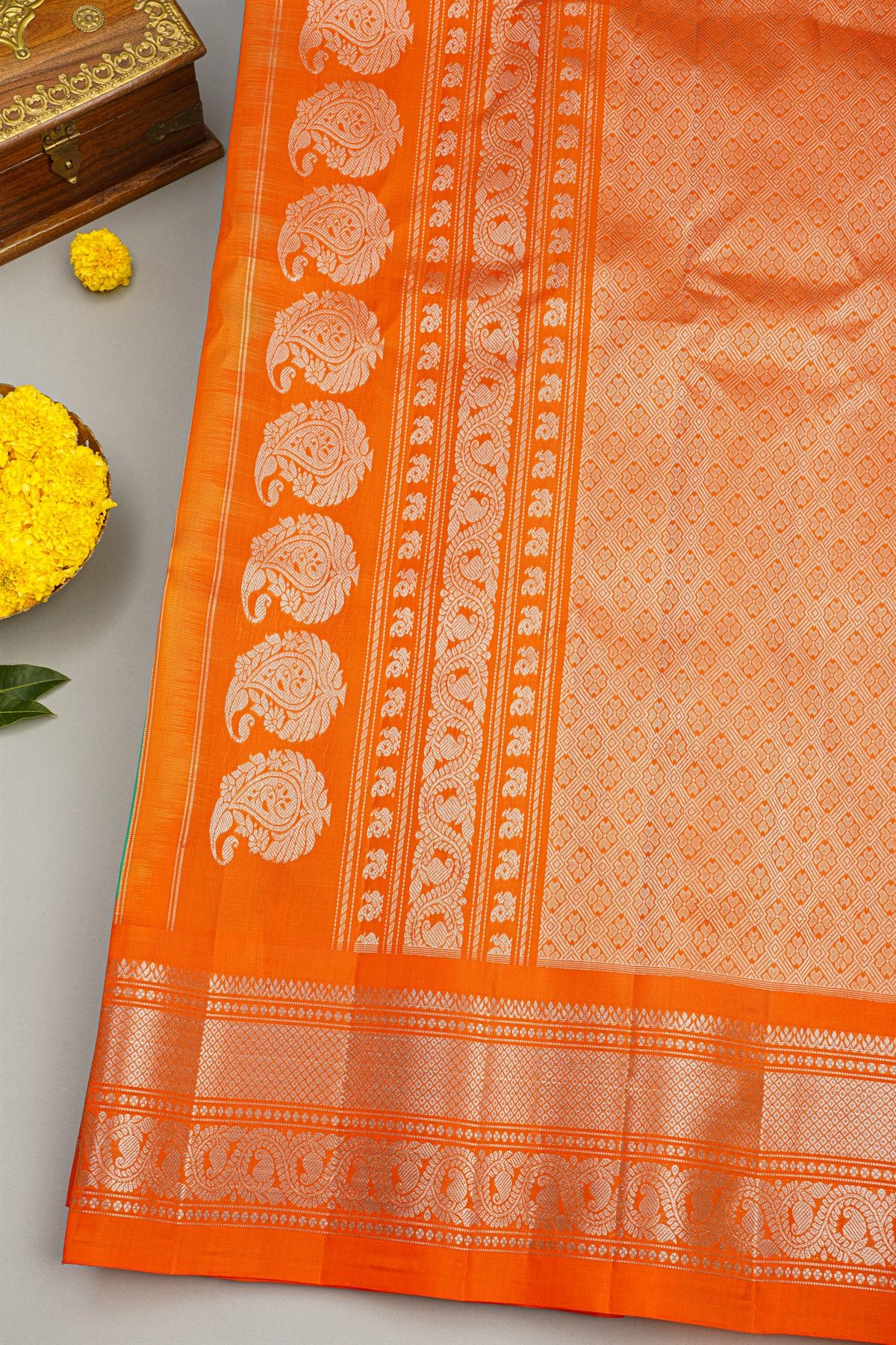 Gadwal Silk Sea Green Saree