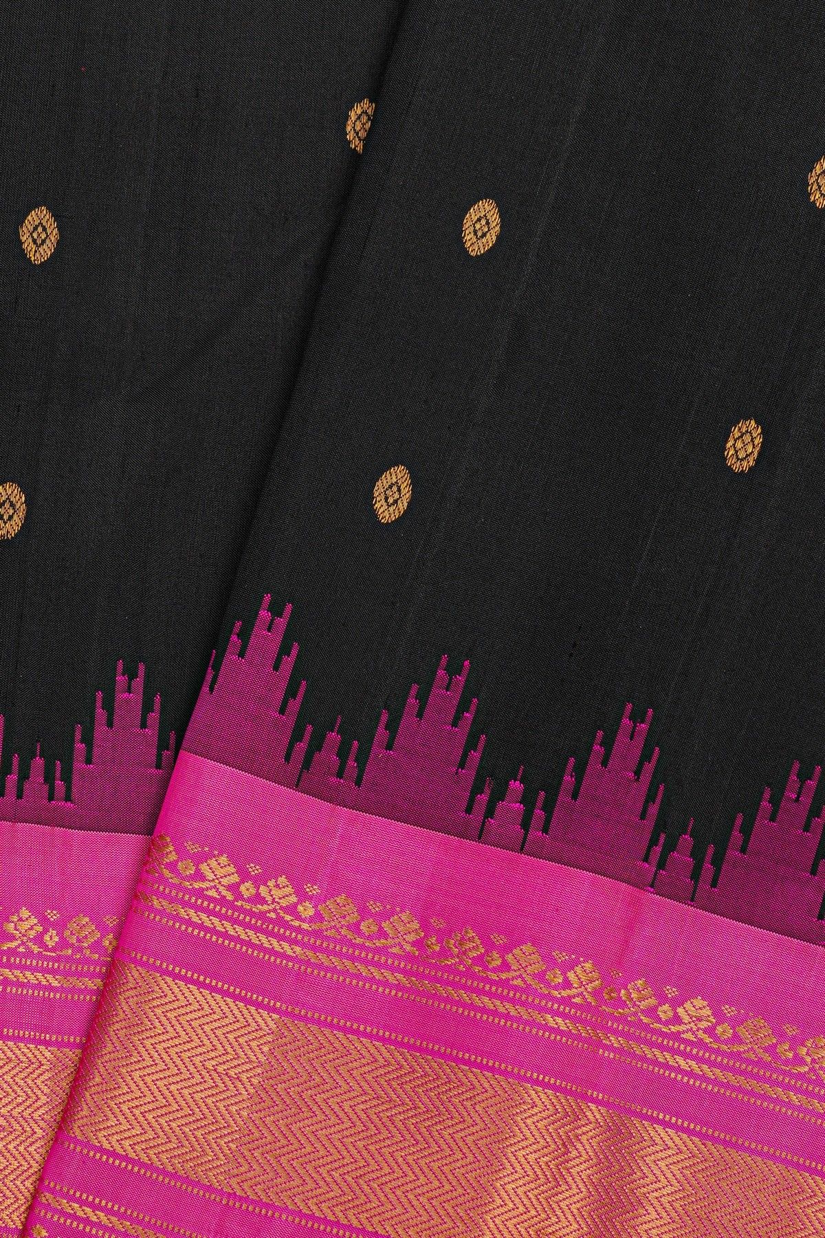 Gadwal Silk Black Saree