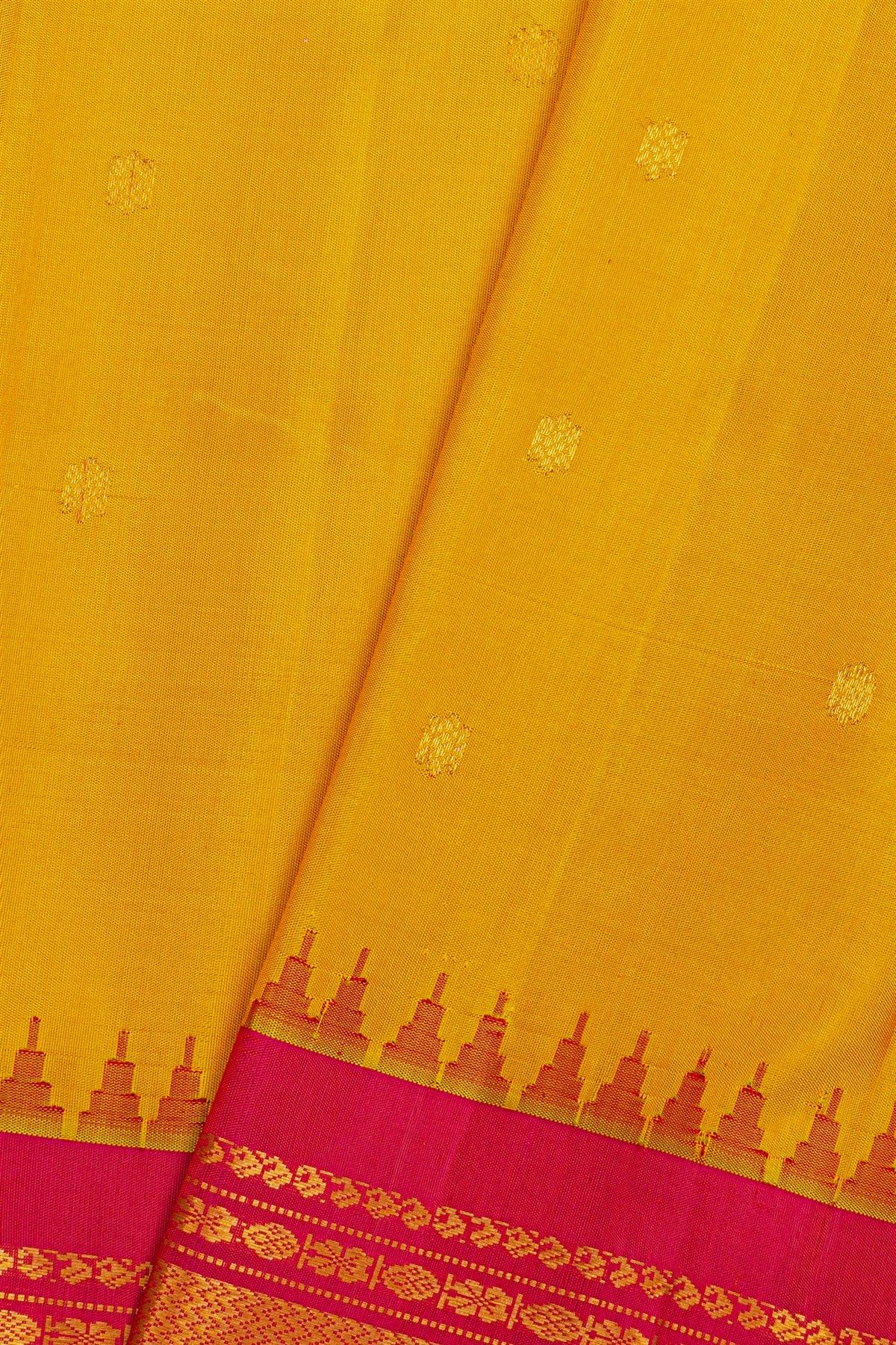 Gadwal Silk Mustard Saree