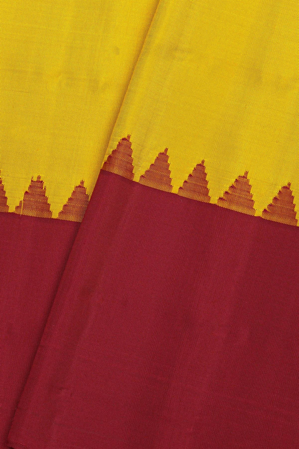 Gadwal Silk Yellow Saree