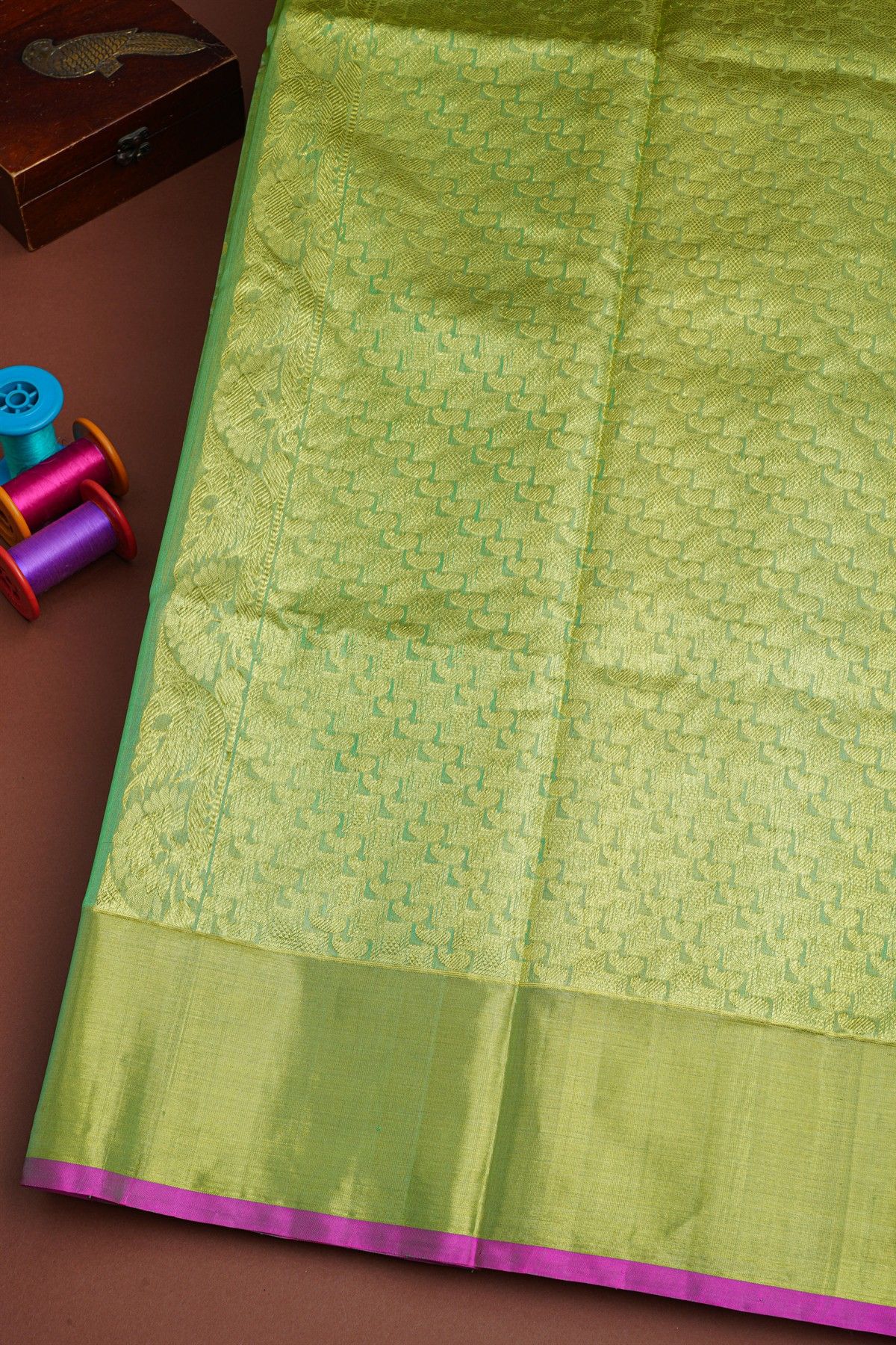 Venkatagiri Silk Sea Green Saree