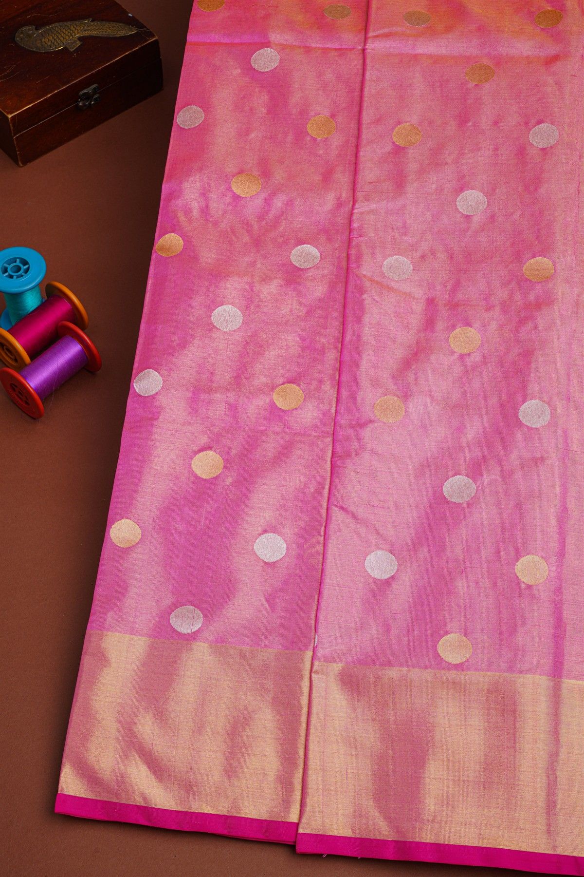 Venkatagiri Silk Pink Saree