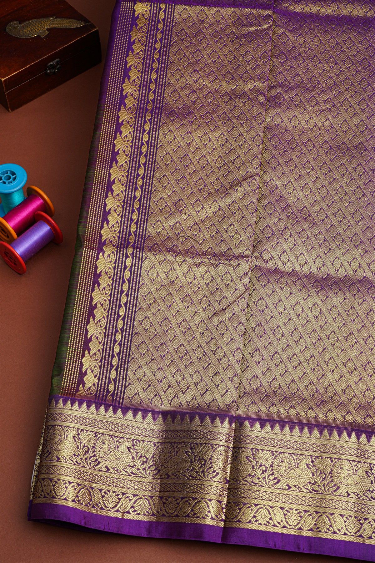 Venkatagiri Silk Green Saree