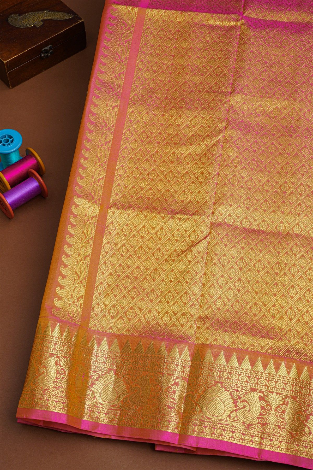 Venkatagiri Silk Mustard Saree