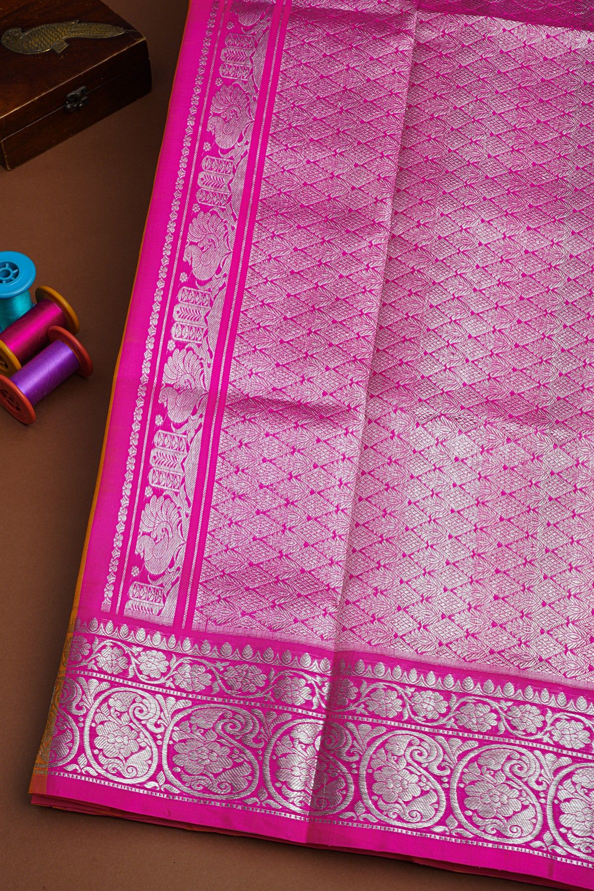 Venkatagiri Silk Mustard Saree