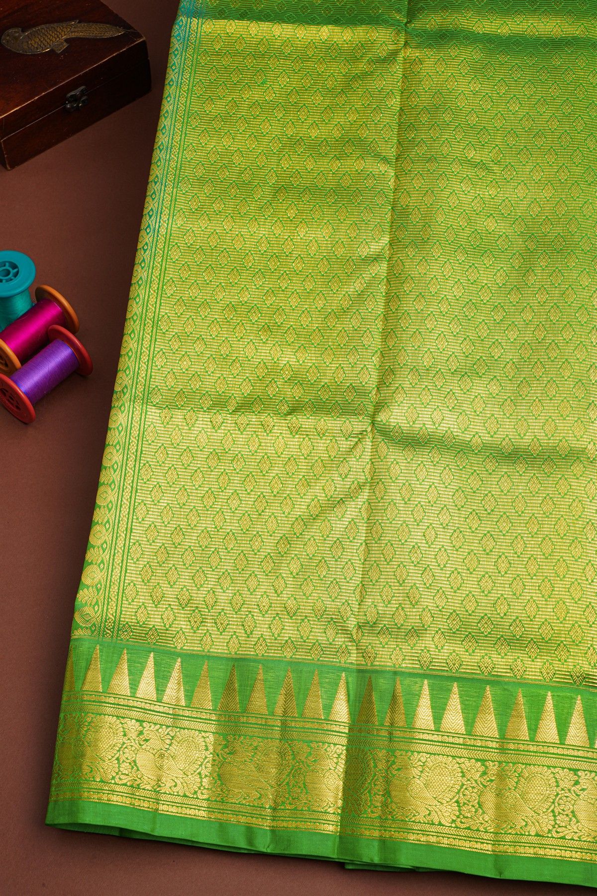 Venkatagiri Silk Sea Green Saree
