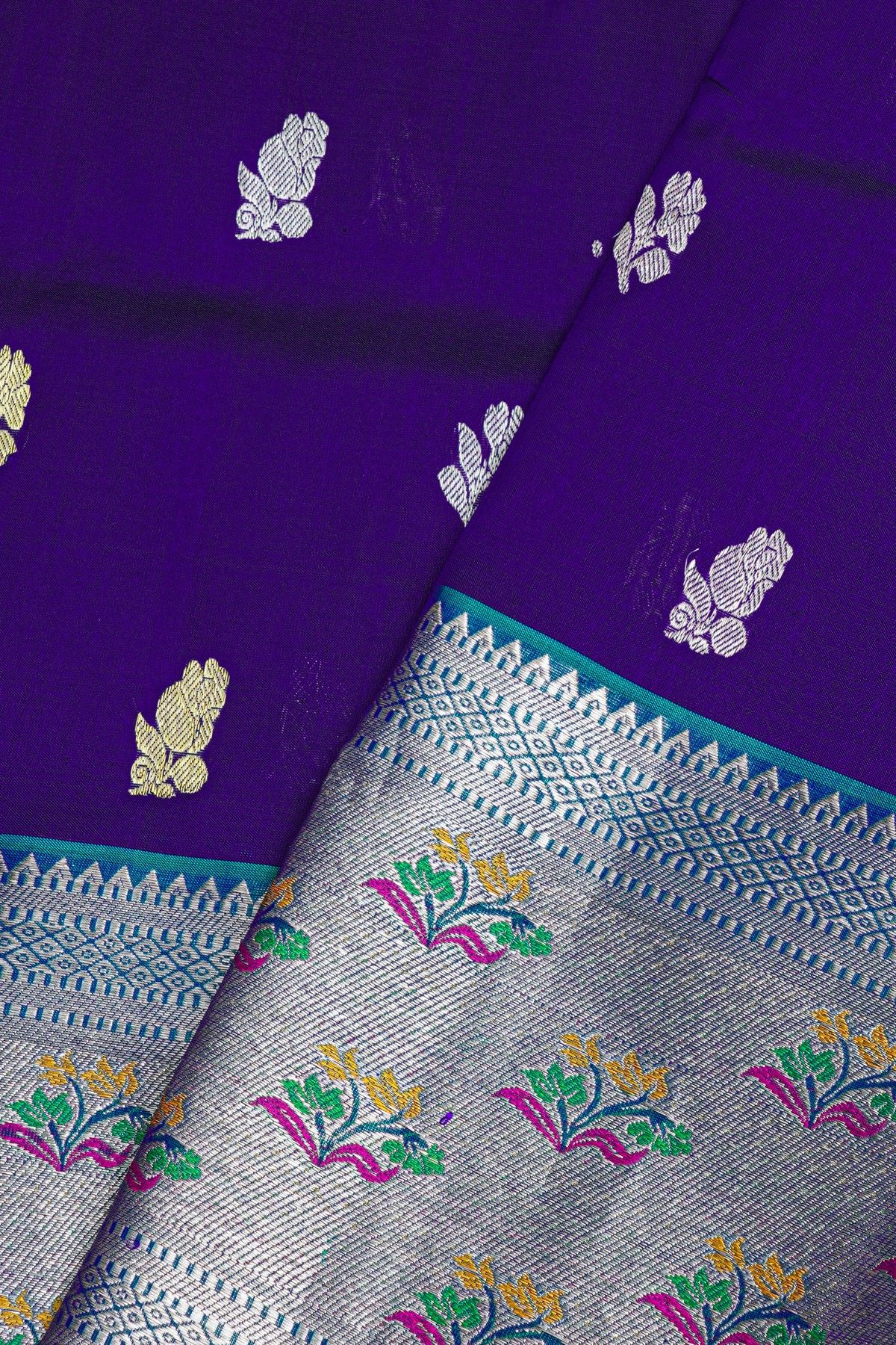 Venkatagiri Silk Navy Blue Saree