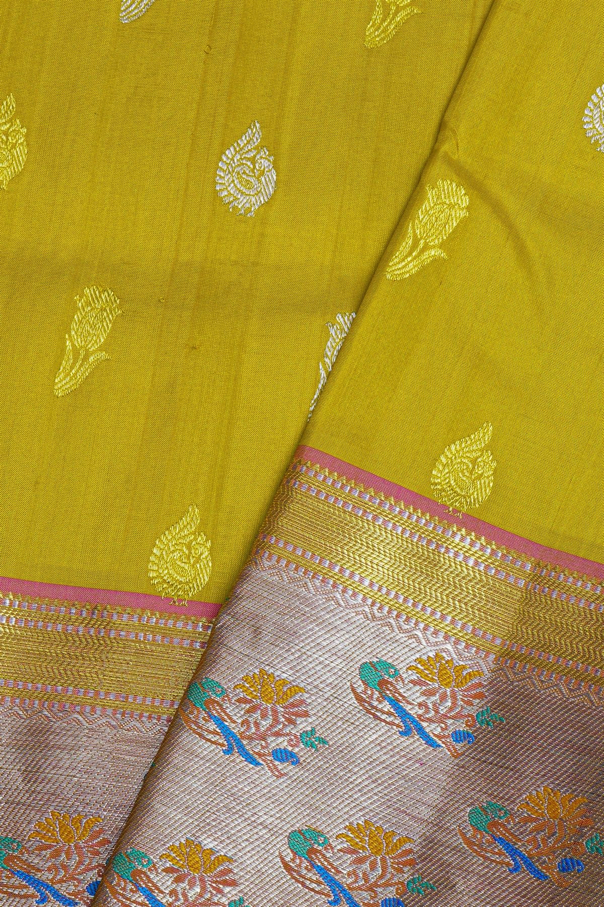 Venkatagiri Silk Green Saree