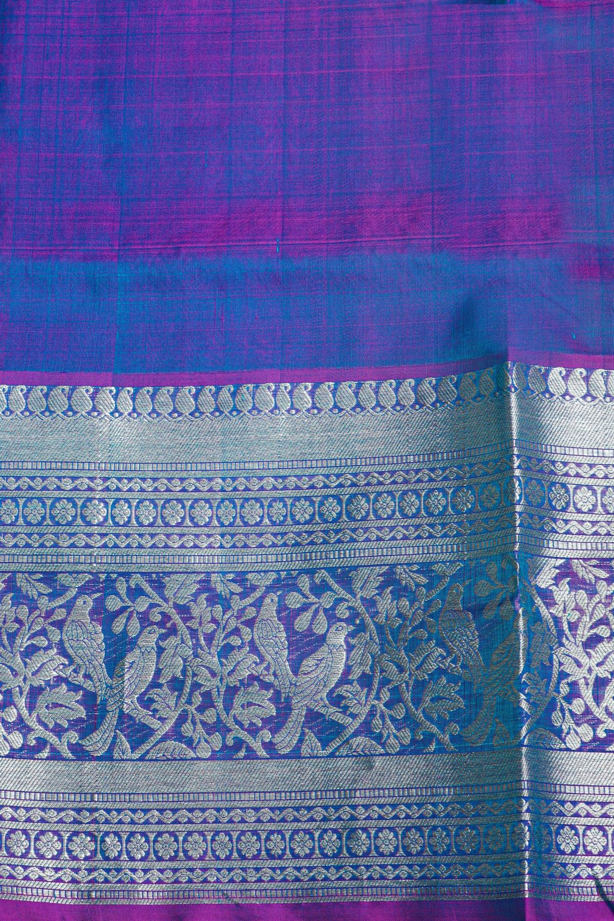 Venkatagiri Silk Peacock Green Saree