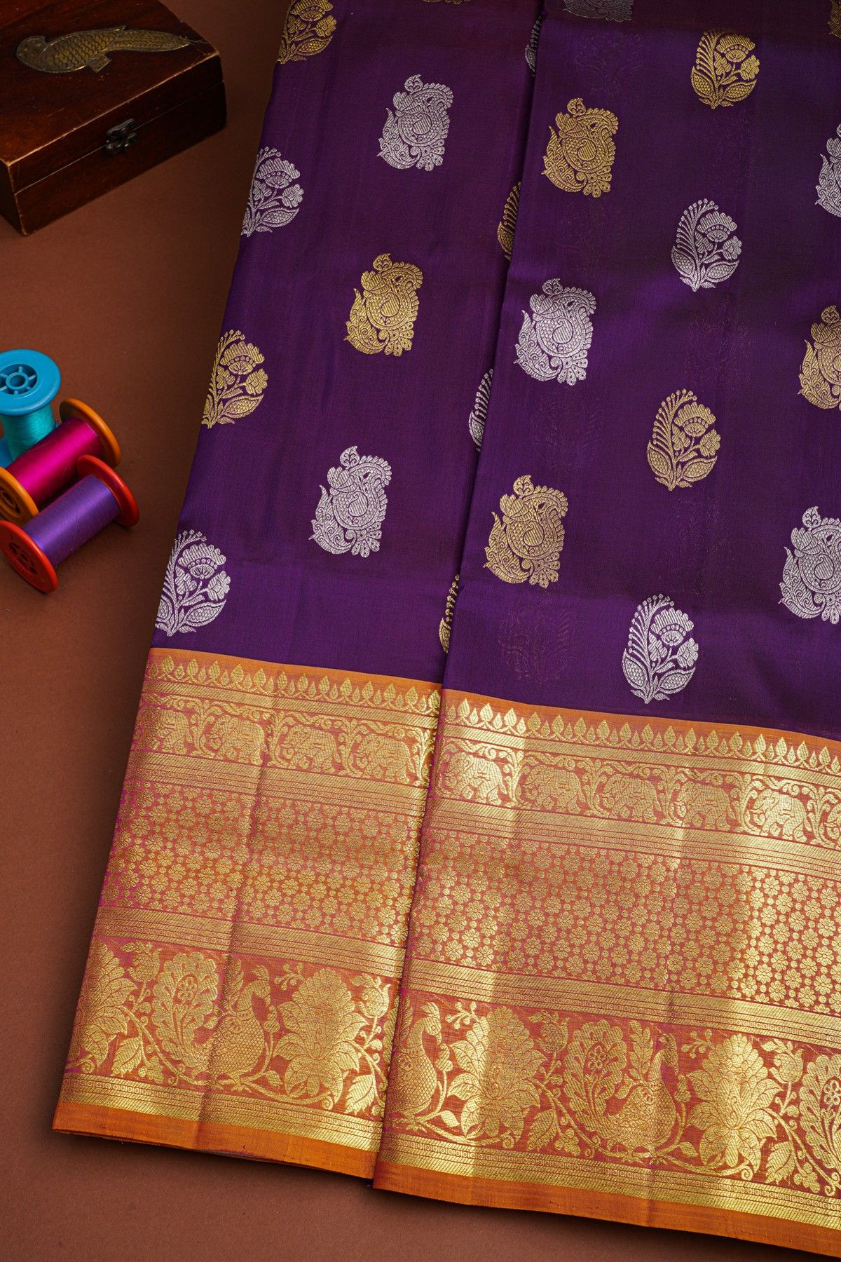 Venkatagiri Silk Dual Colour Saree