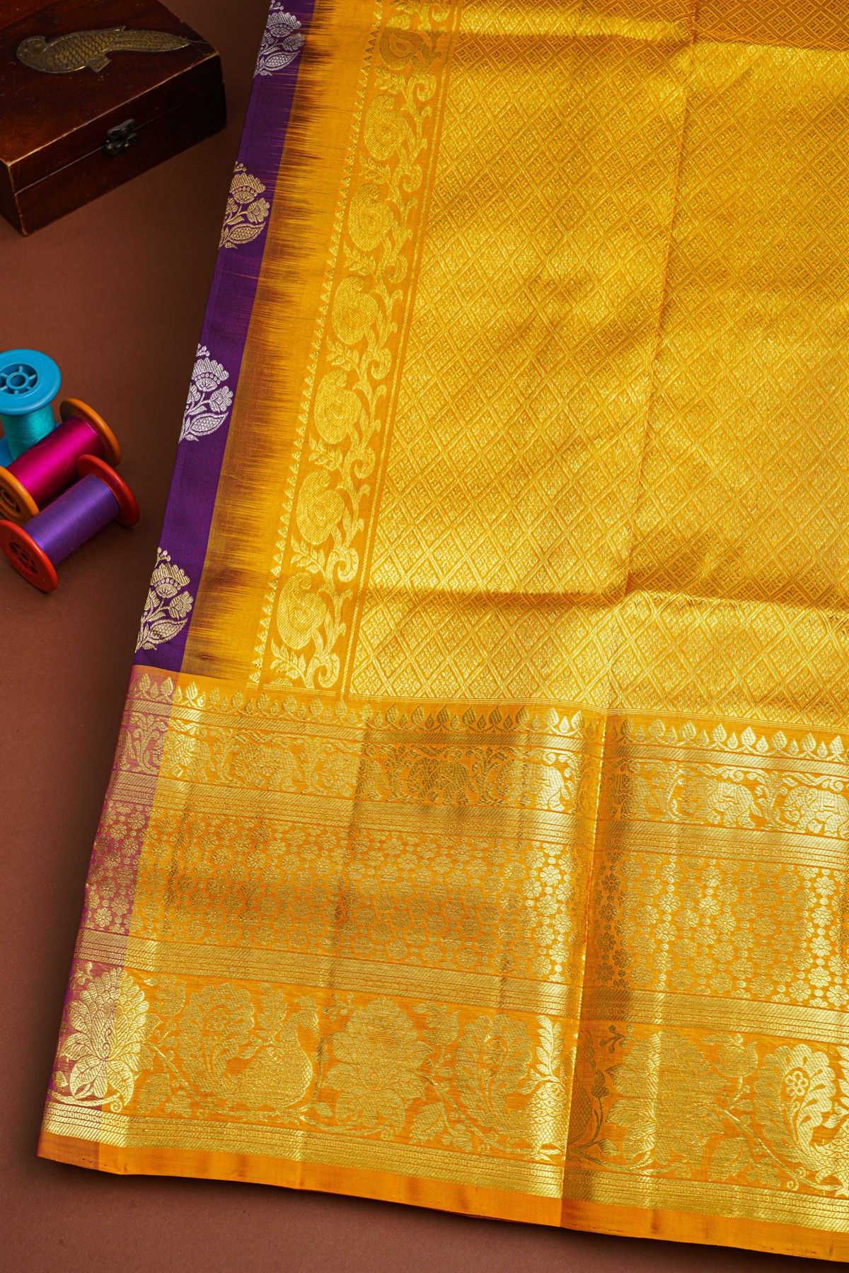Venkatagiri Silk Dual Colour Saree