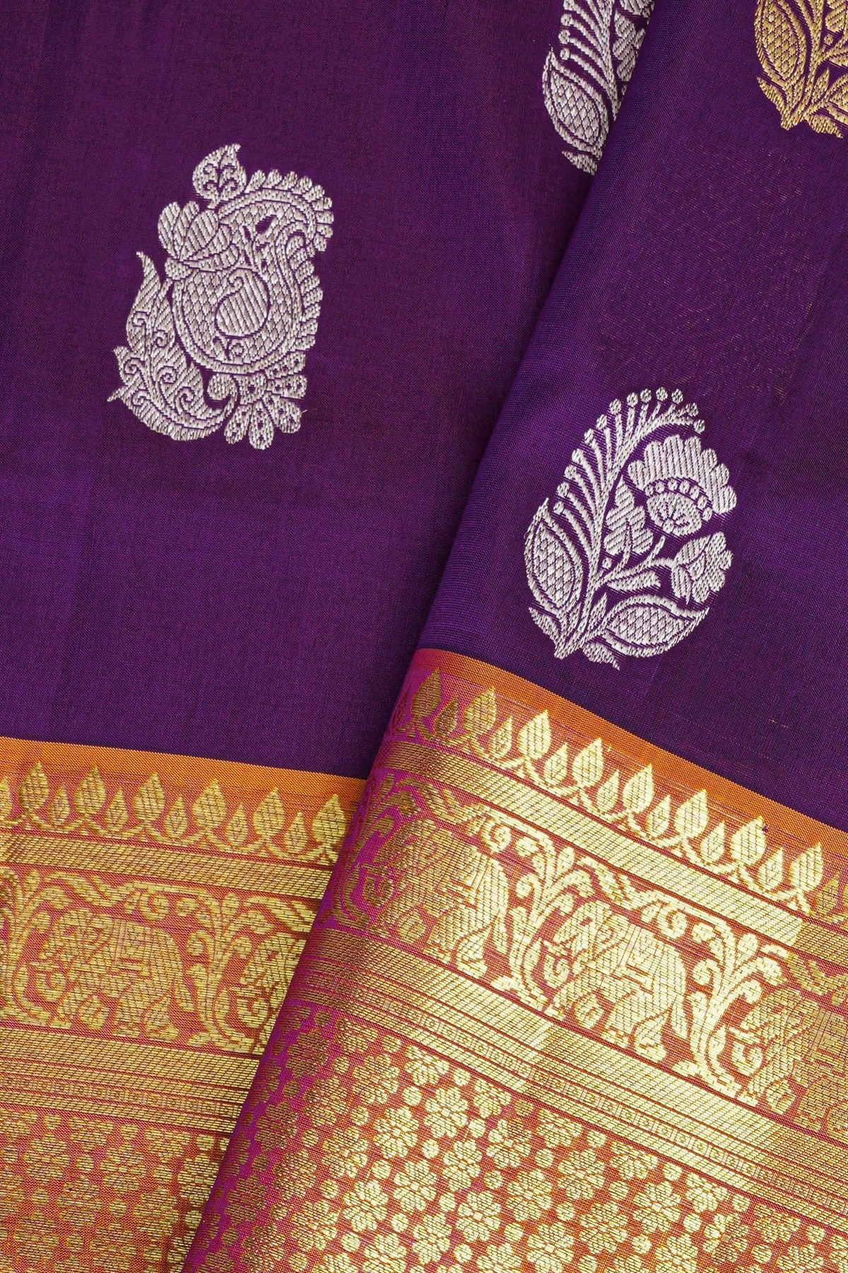 Venkatagiri Silk Dual Colour Saree