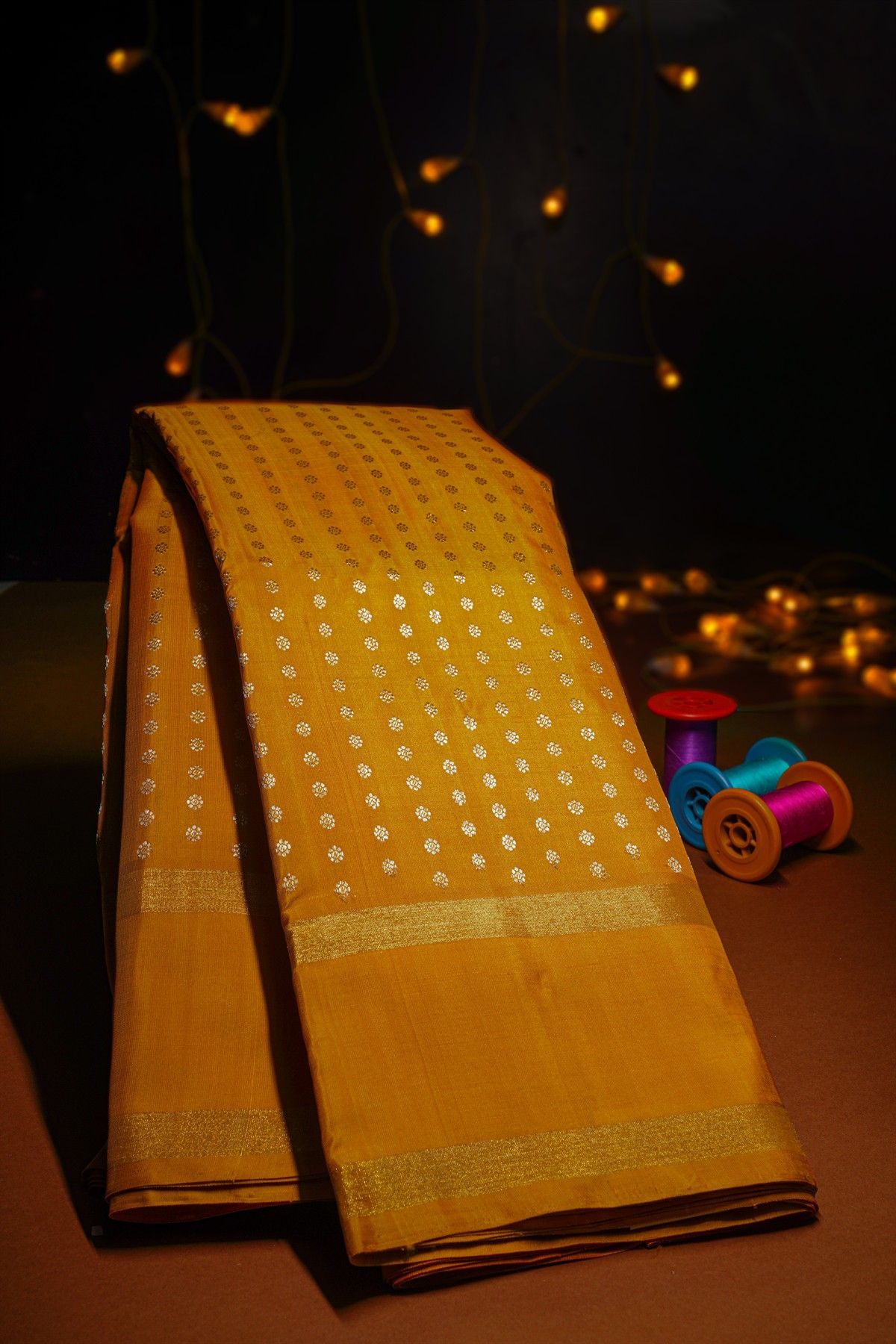 Venkatagiri Silk Mustard Saree