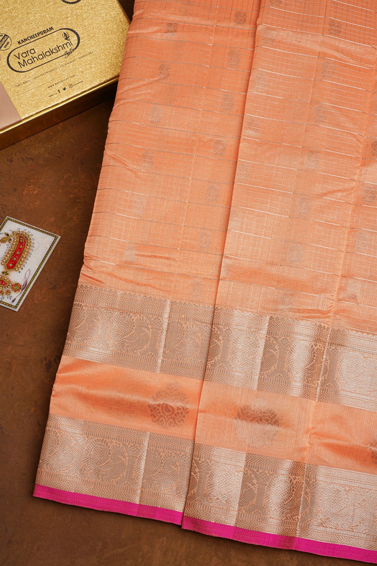 Kuppadam Sico Peach Saree