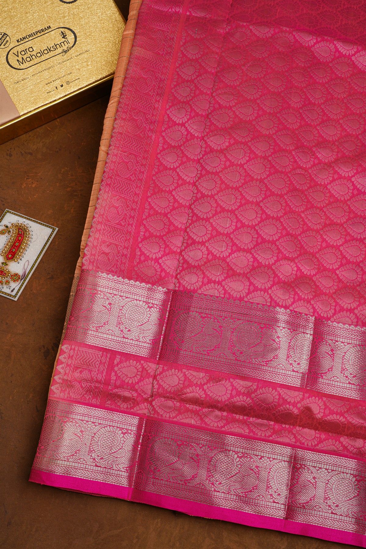 Kuppadam Sico Peach Saree