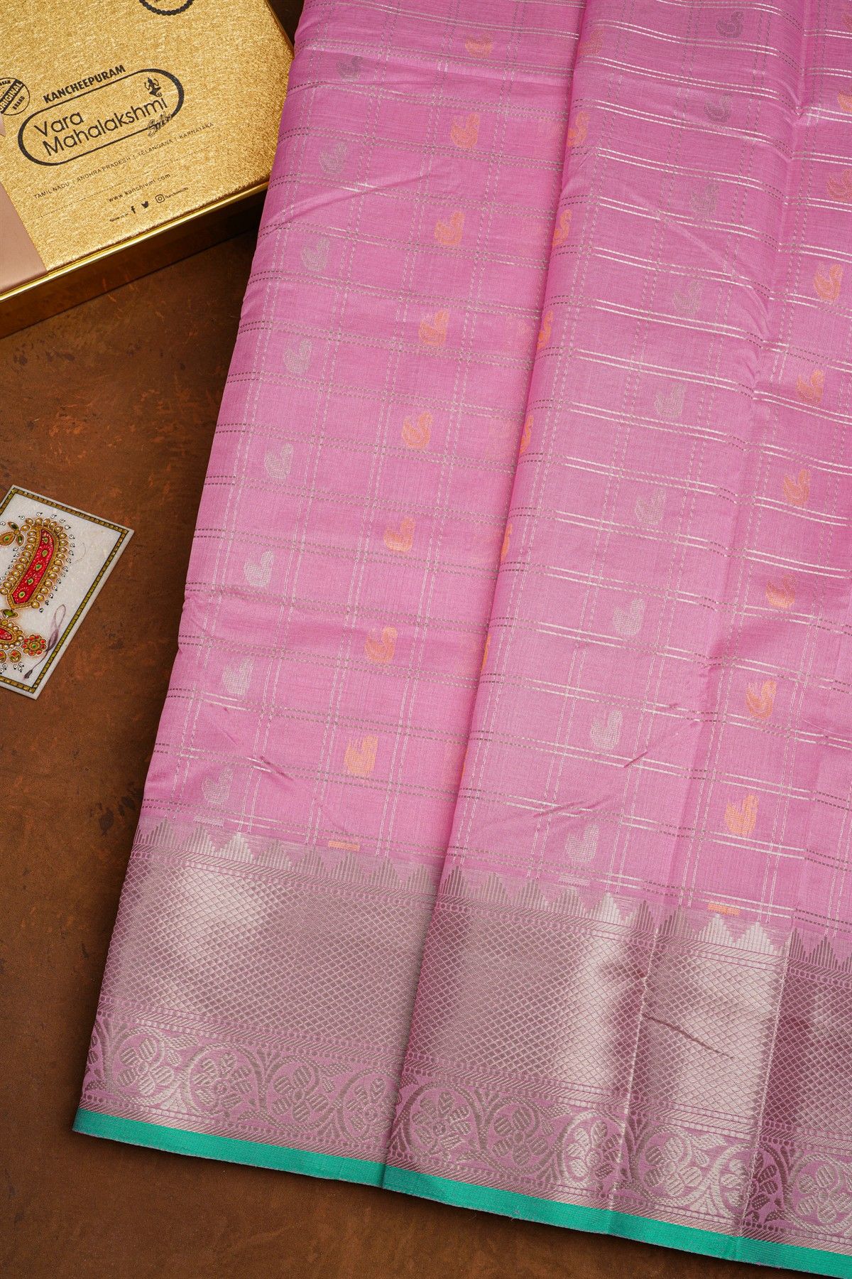 Kuppadam Sico Baby Pink Saree