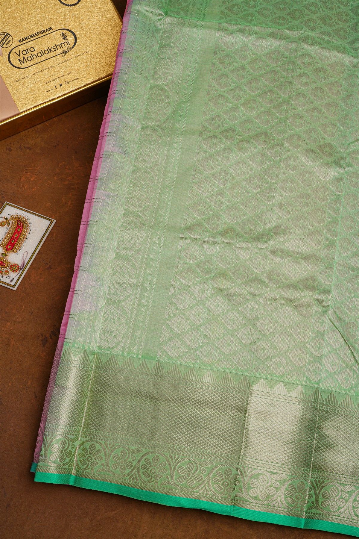 Kuppadam Sico Baby Pink Saree