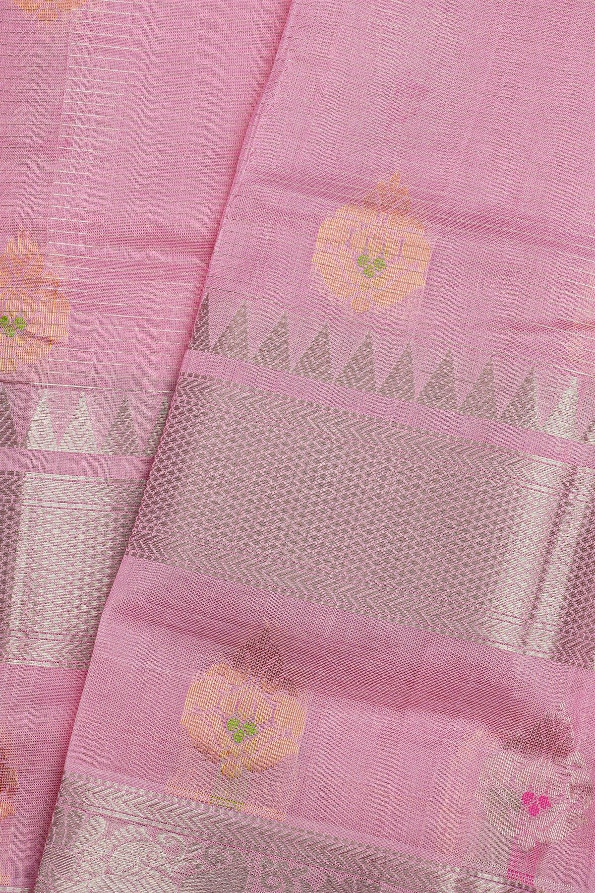 Kuppadam Sico Baby Pink Saree