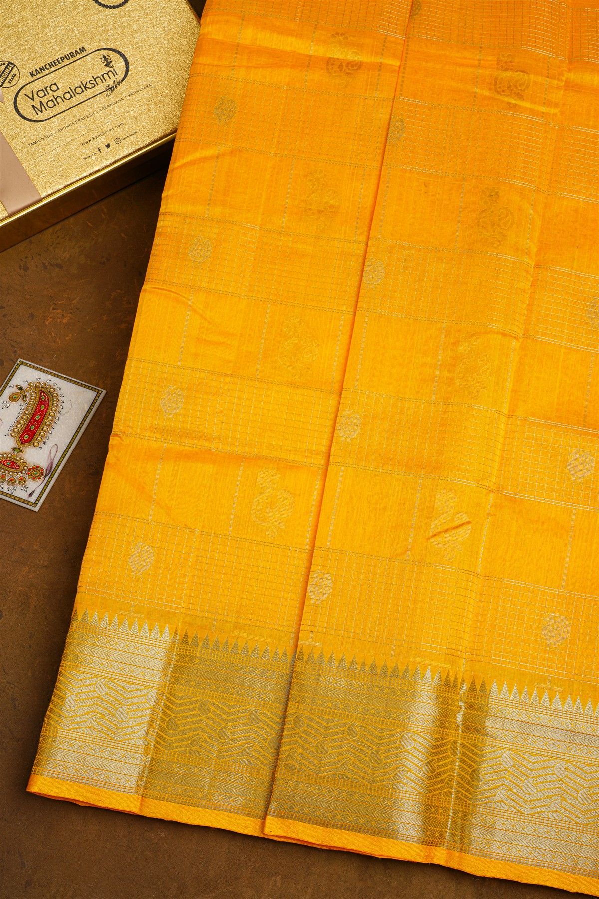 Kuppadam Sico Mustard Saree