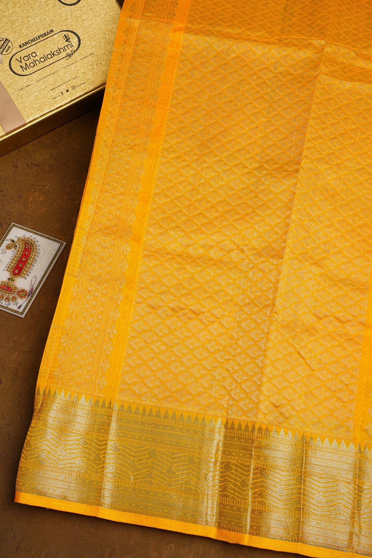 Kuppadam Sico Mustard Saree