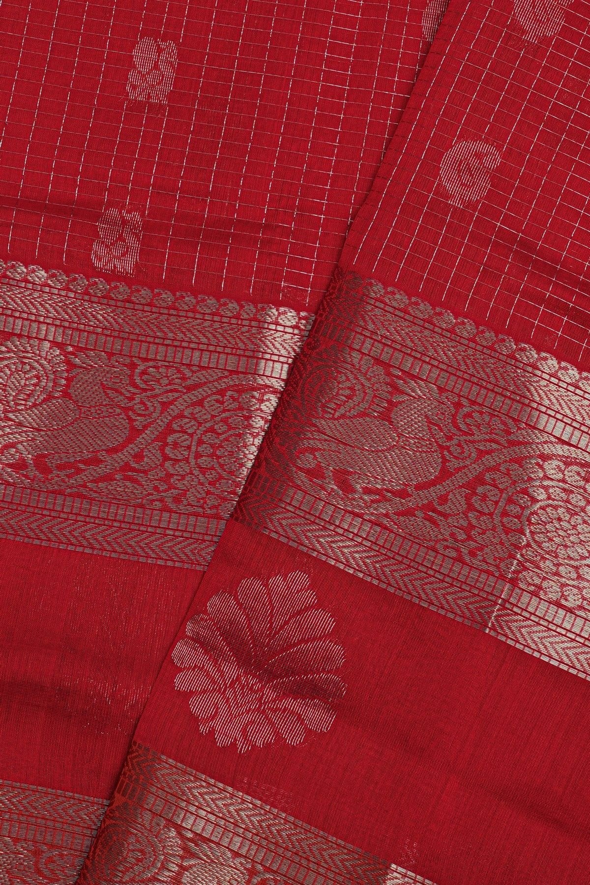 Kuppadam Sico Red Saree