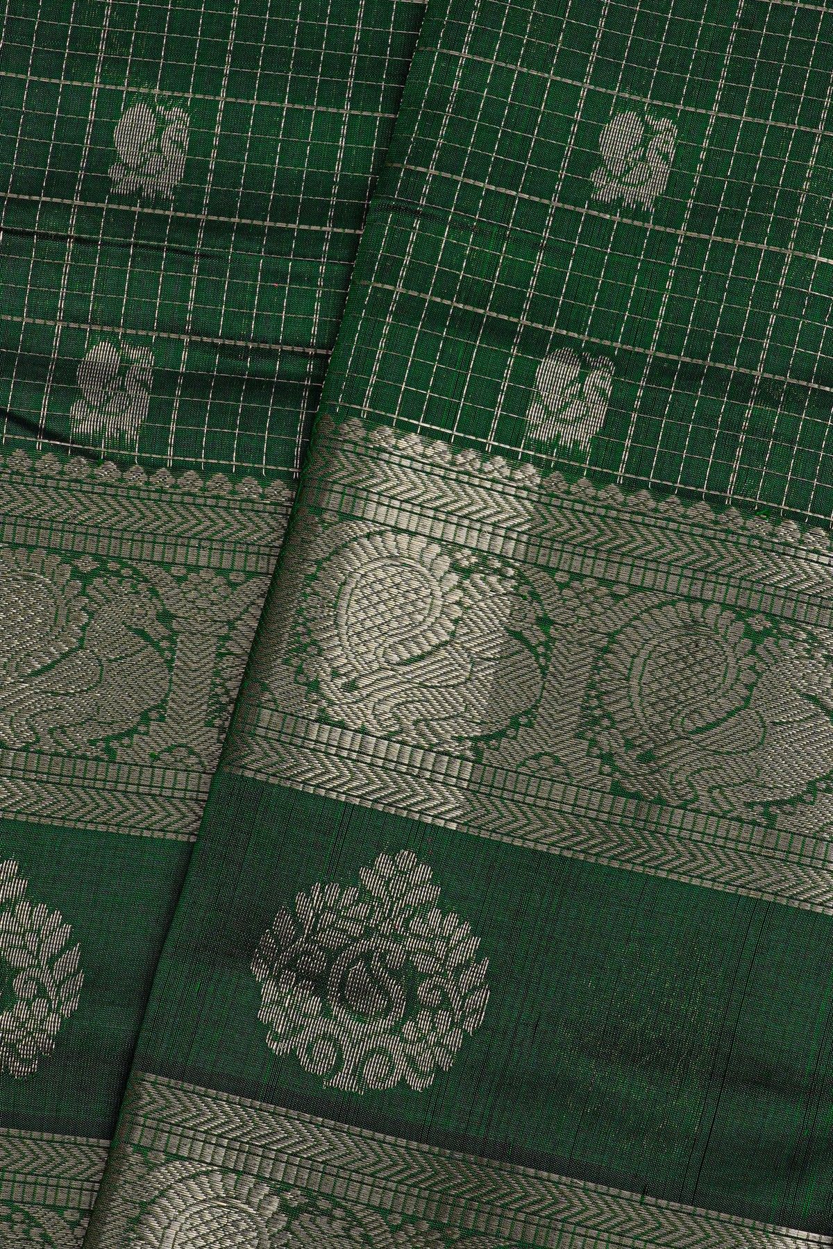 Kuppadam Sico Bottle Green Saree